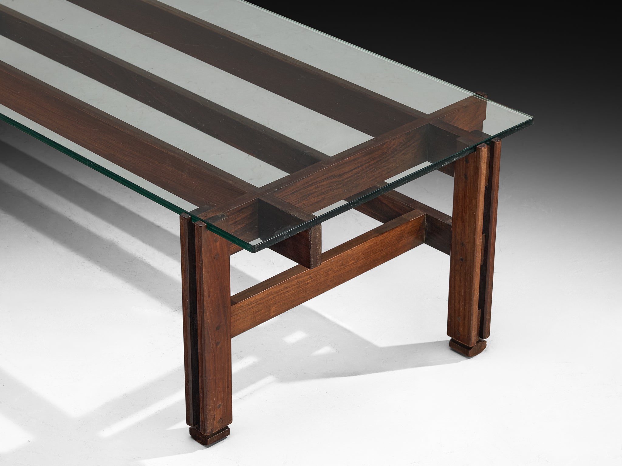 Ico Parisi for Cassina '751' Coffee Table in Dark Wood and Glass Tables Morentz