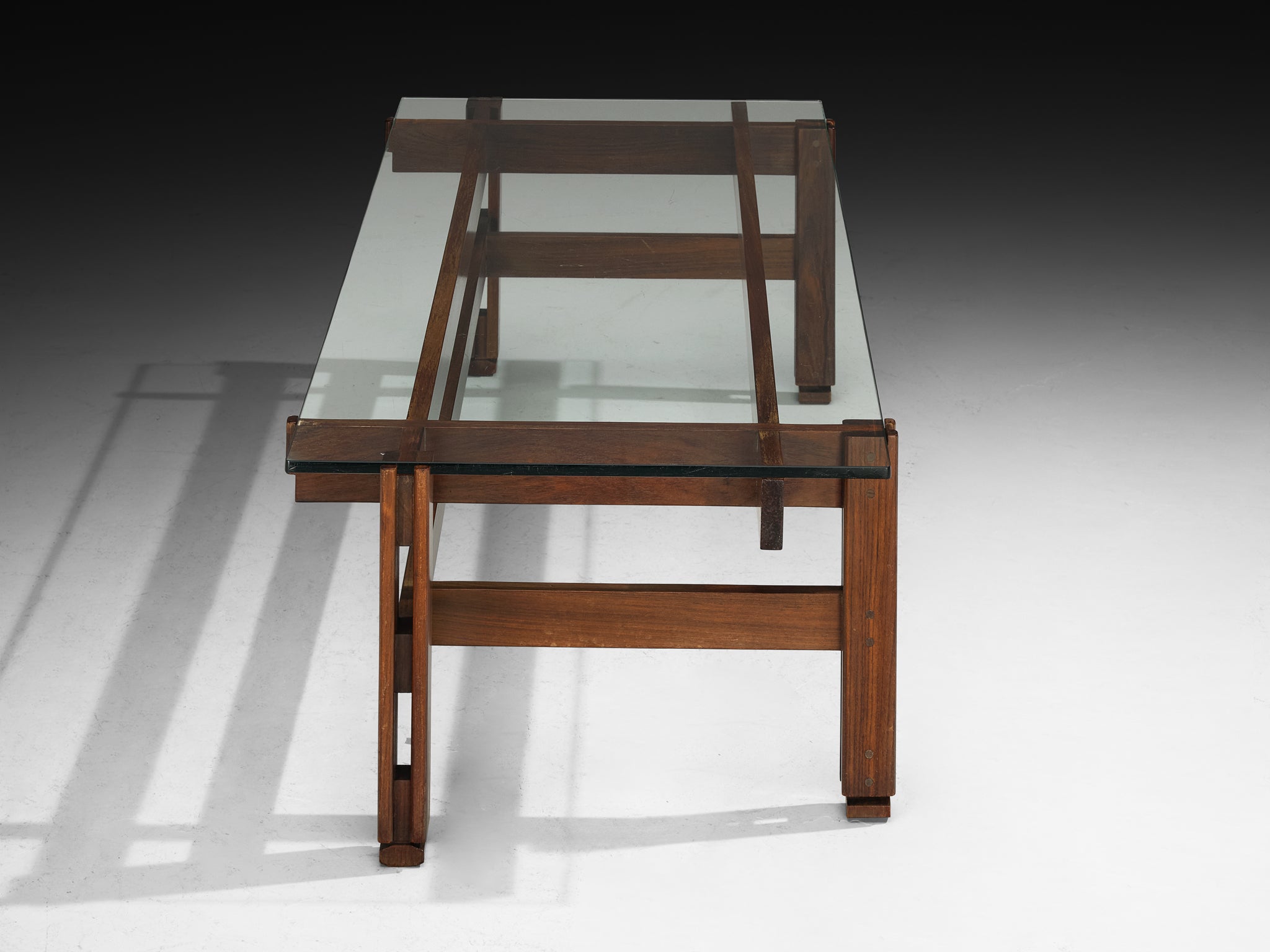 Ico Parisi for Cassina '751' Coffee Table in Dark Wood and Glass
