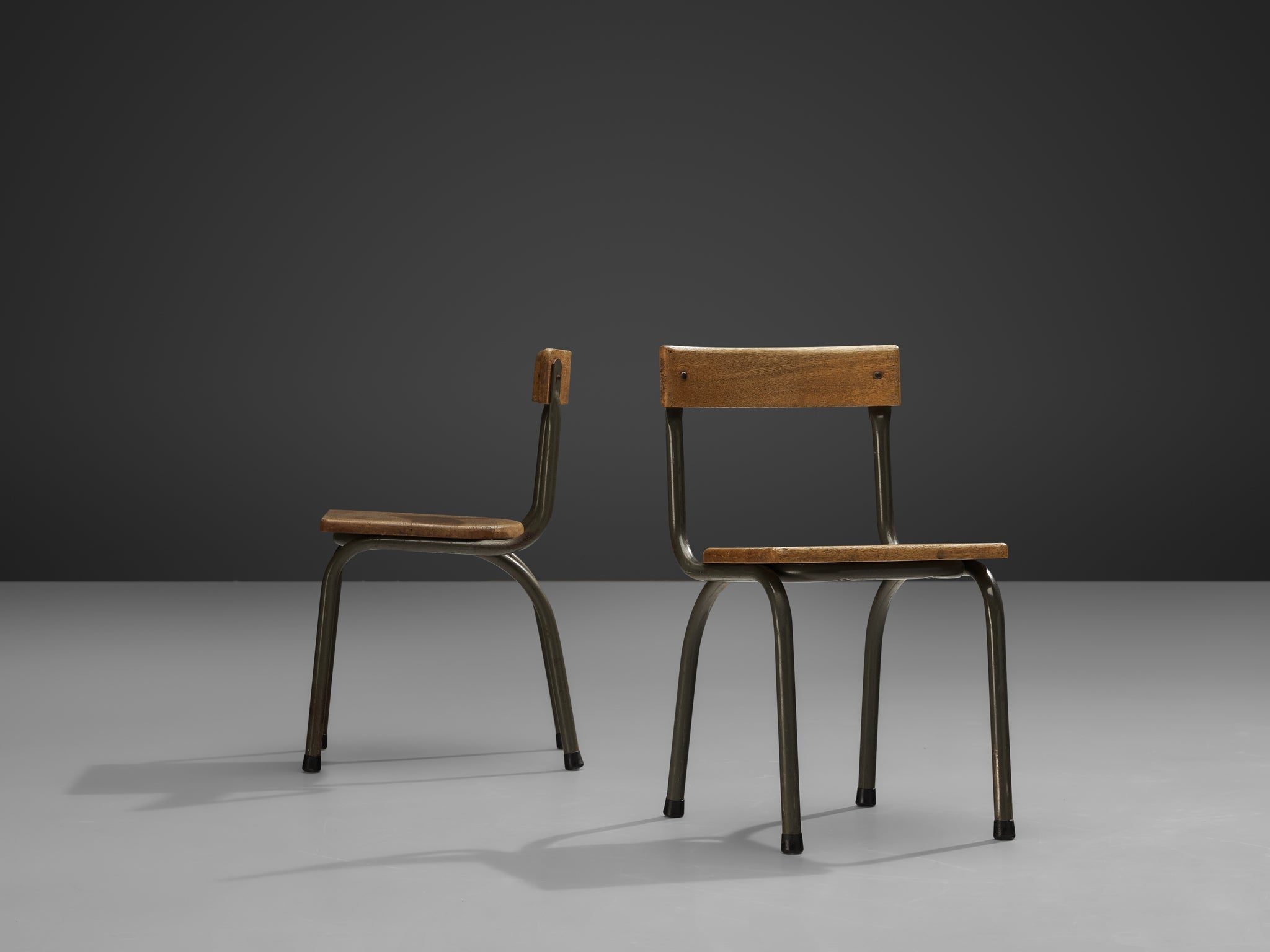 Willy Van Der Meeren for Tubax Set of Six Chairs in Solid Oak seating Morentz