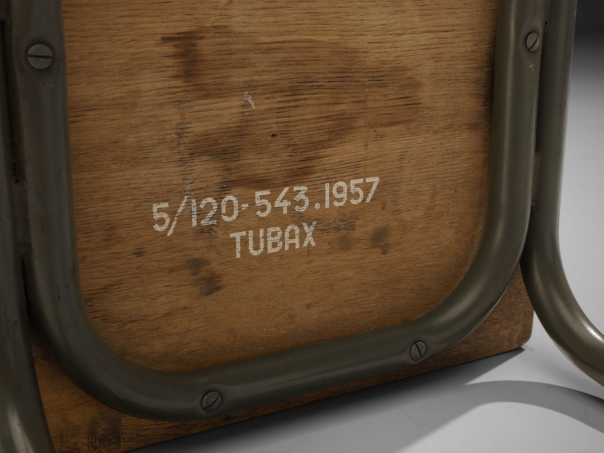 Willy Van Der Meeren for Tubax Set of Six Chairs in Solid Oak seating Morentz