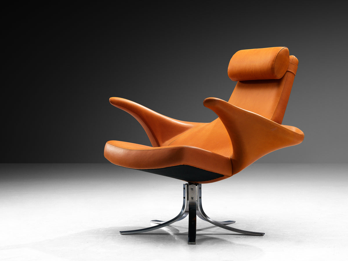 Gösta Berg & Stenerik Eriksson for Fritz Hansen Rare 'Seagull' Lounge Chair and Ottoman Seating Morentz