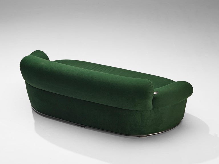 Luigi Caccia Dominioni for Azucena ‘Toro’ Sofa in Dark Forest Green Upholstery