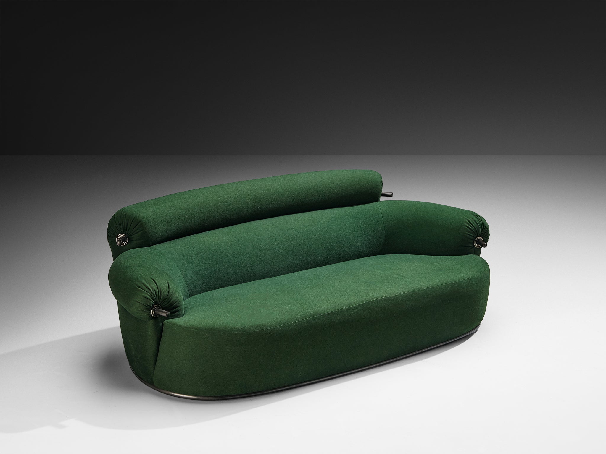 Luigi Caccia Dominioni for Azucena 'Toro' Sofa in Dark Forest Green Upholstery Seating Morentz