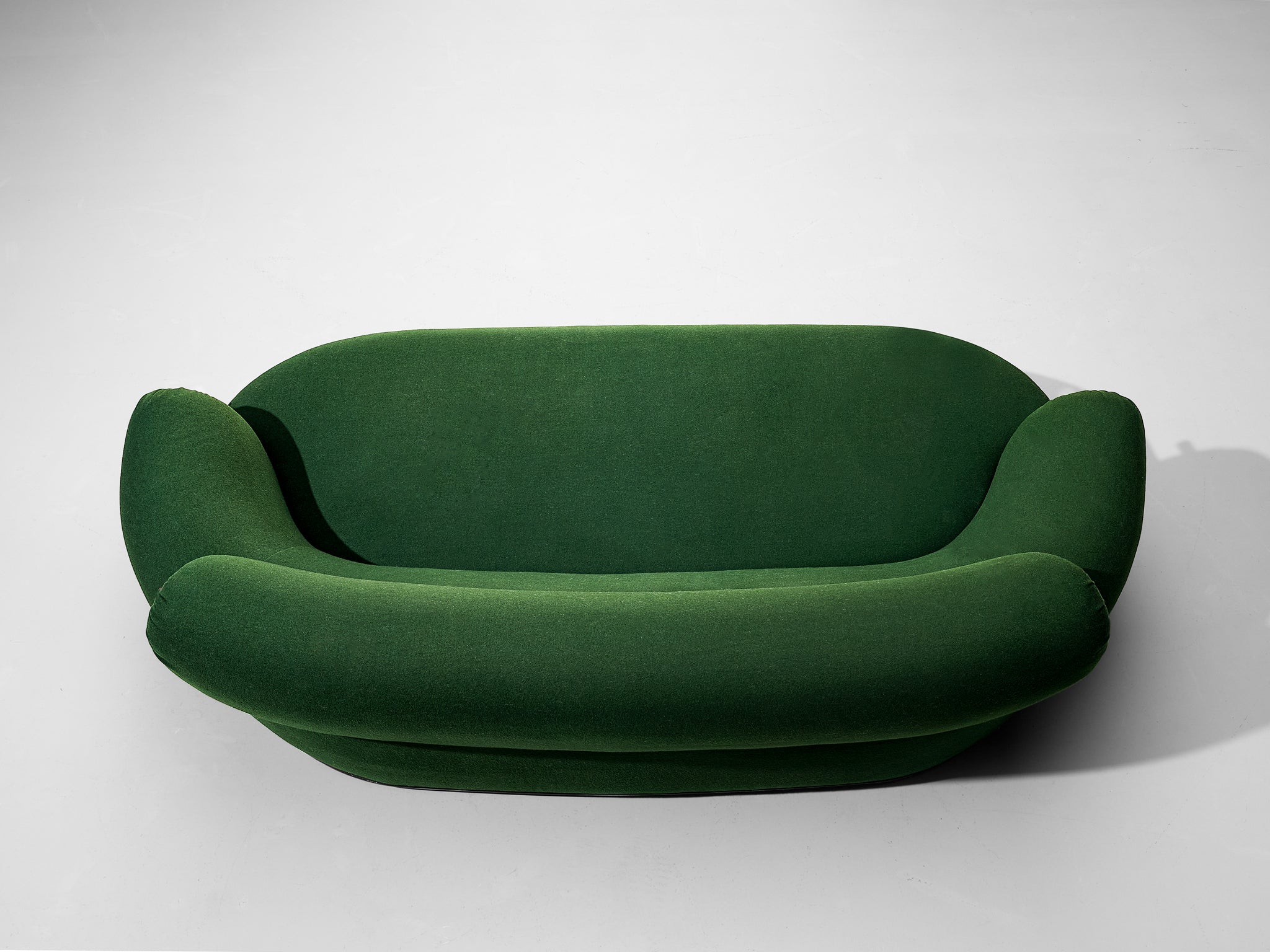 Luigi Caccia Dominioni for Azucena 'Toro' Sofa in Dark Forest Green Upholstery Seating Morentz