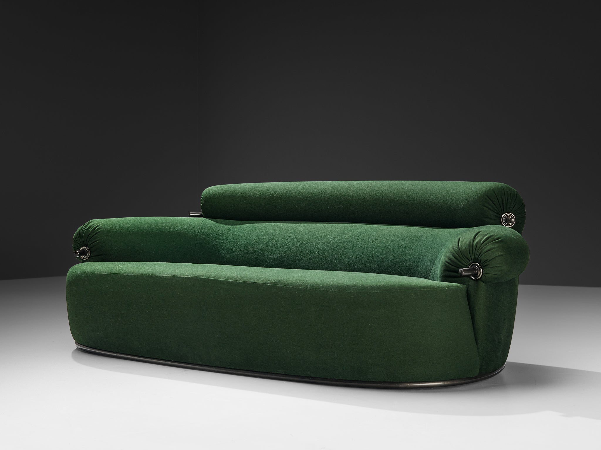 Luigi Caccia Dominioni for Azucena 'Toro' Sofa in Dark Forest Green Upholstery Seating Morentz