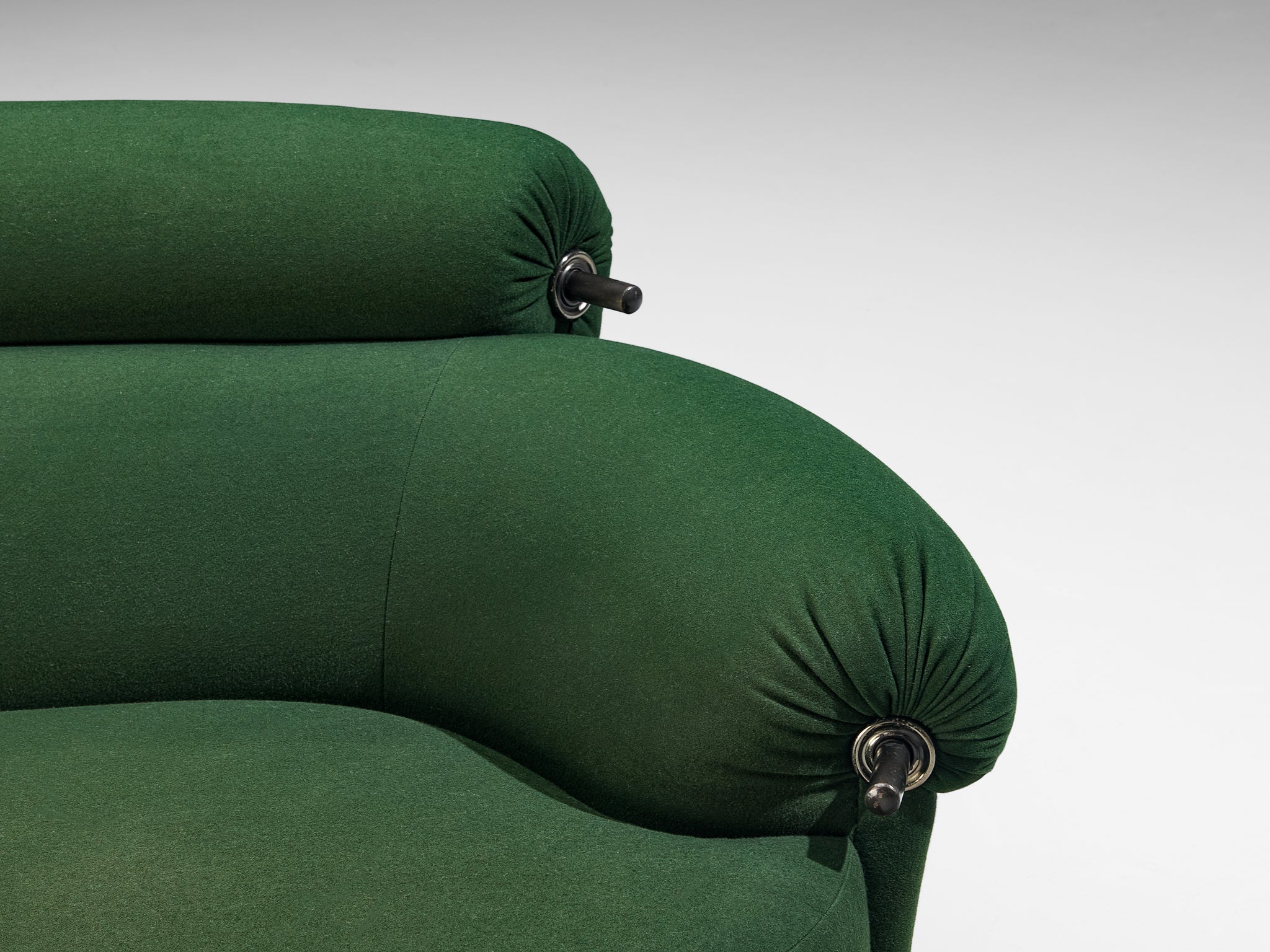 Luigi Caccia Dominioni for Azucena ‘Toro’ Sofa in Dark Forest Green Upholstery Seating Morentz