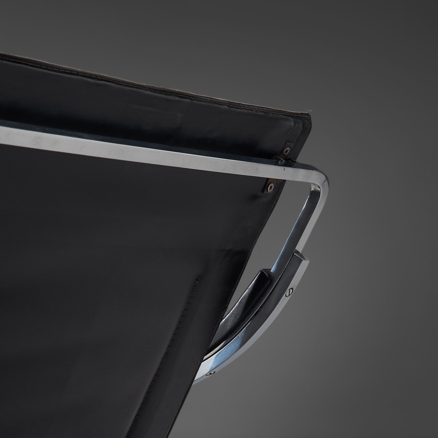 Marco Zanuso for Arflex 'Fourline' Chair in Black Leather seating Morentz