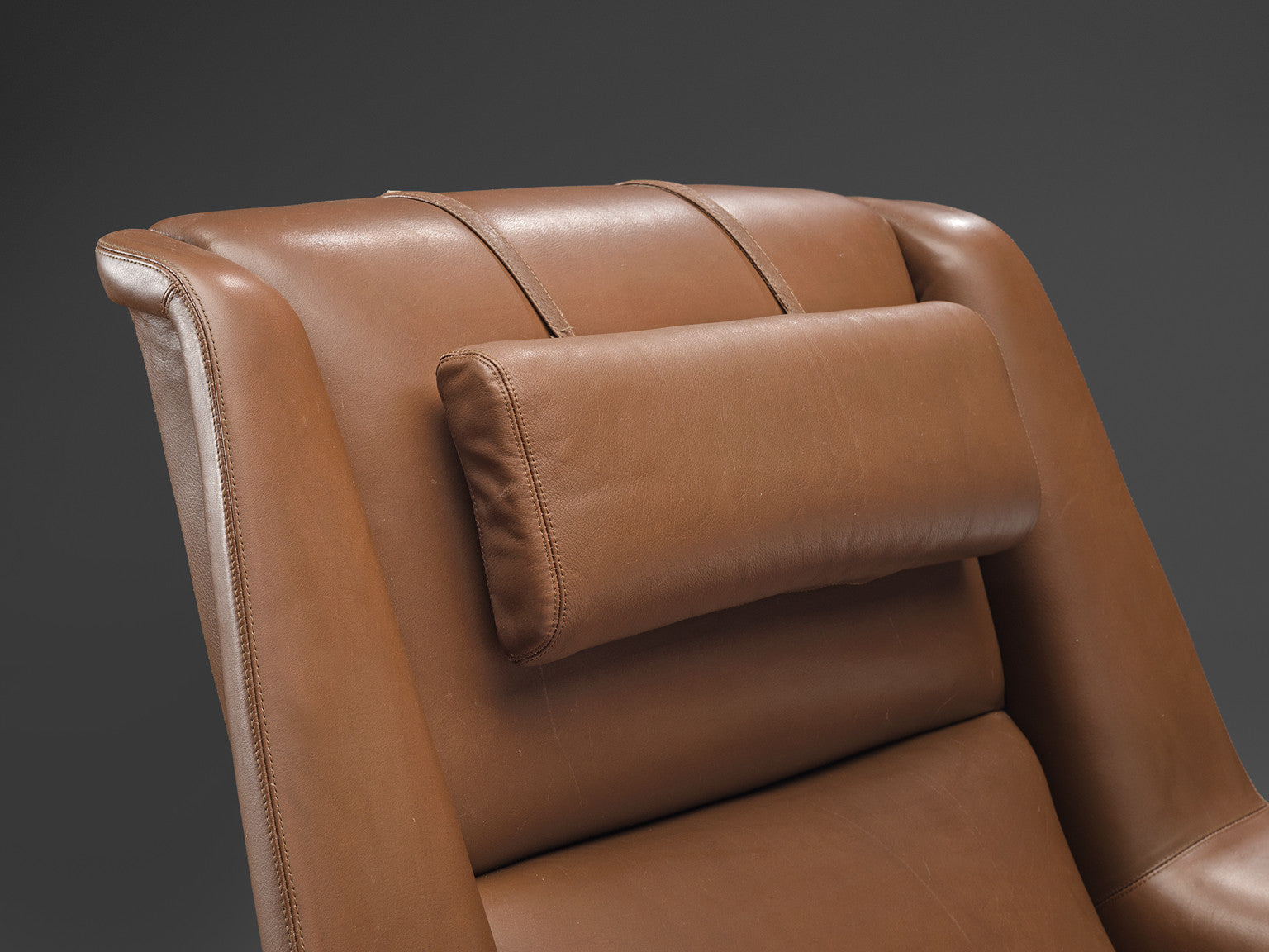 Folke Ohlsson 'Profil' Lounge Chair and Ottoman in Leather