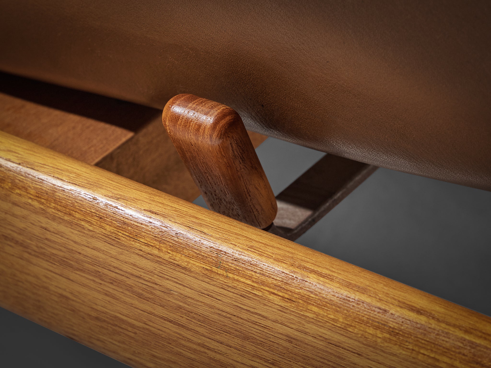 Folke Ohlsson 'Profil' Lounge Chair in Brown Leather and Teak Seating Morentz