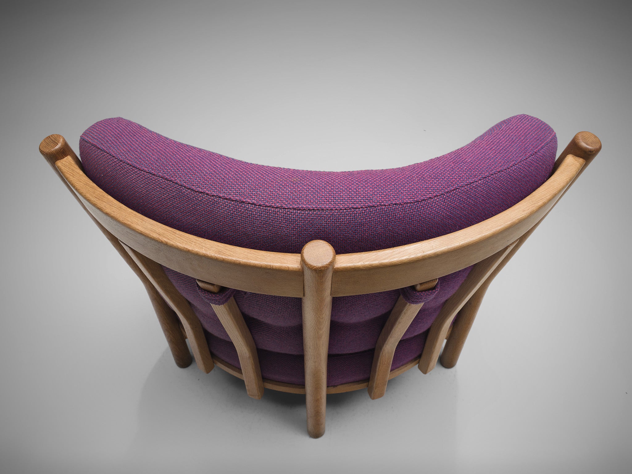 Guillerme & Chambron Lounge Chair in Purple Upholstery Seating Morentz