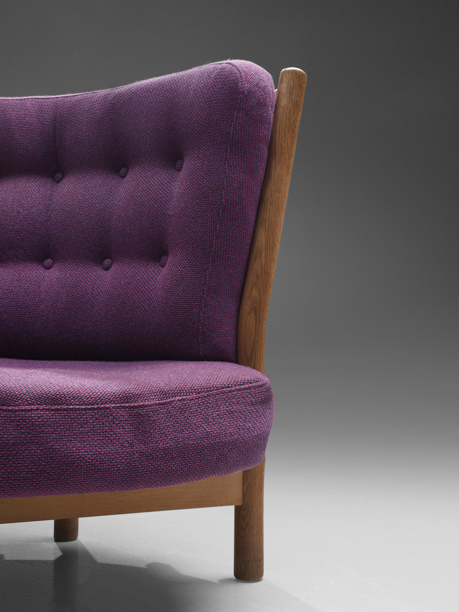 Guillerme & Chambron Lounge Chair in Purple Upholstery Seating Morentz