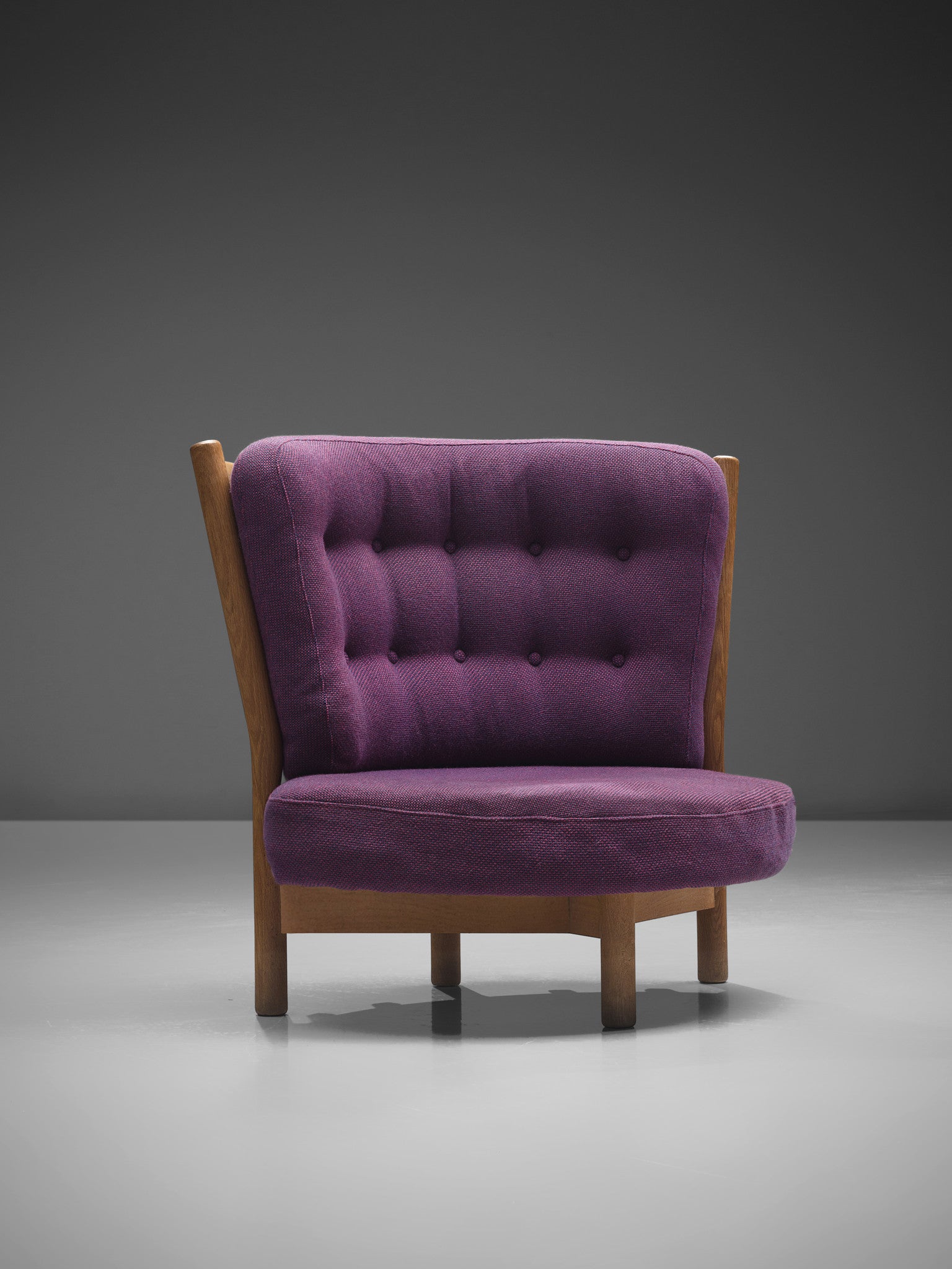 Guillerme & Chambron Lounge Chair in Purple Upholstery Seating Morentz