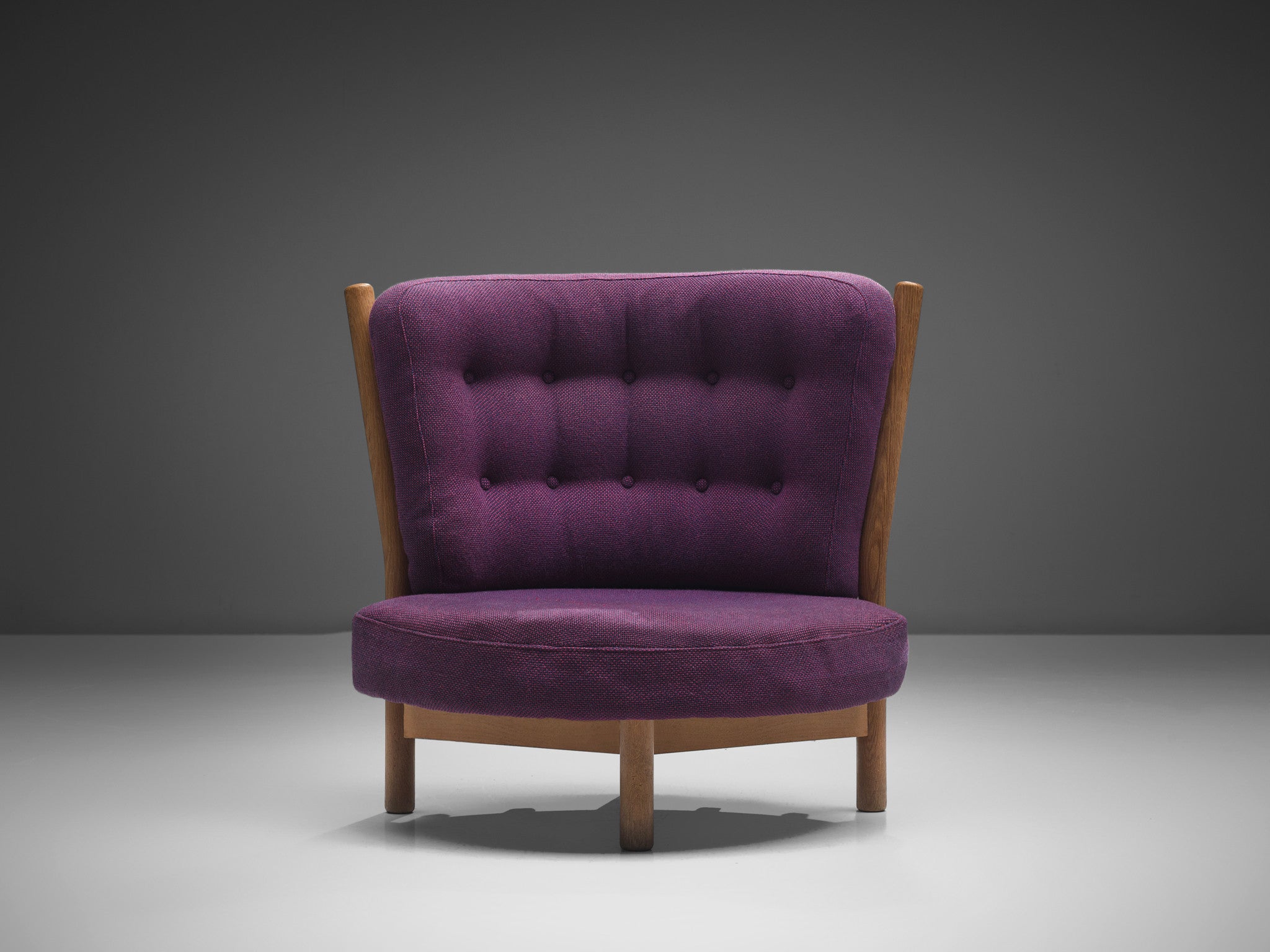 Guillerme & Chambron Lounge Chair in Purple Upholstery Seating Morentz