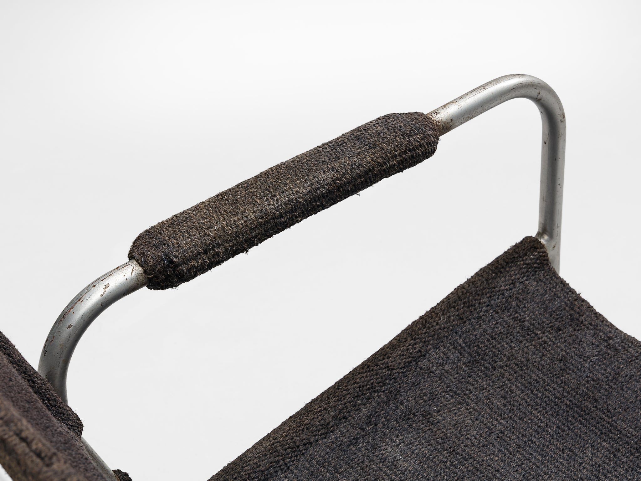 Bas Van Pelt Tubular Armchair in Original Grey Sisal seating Morentz