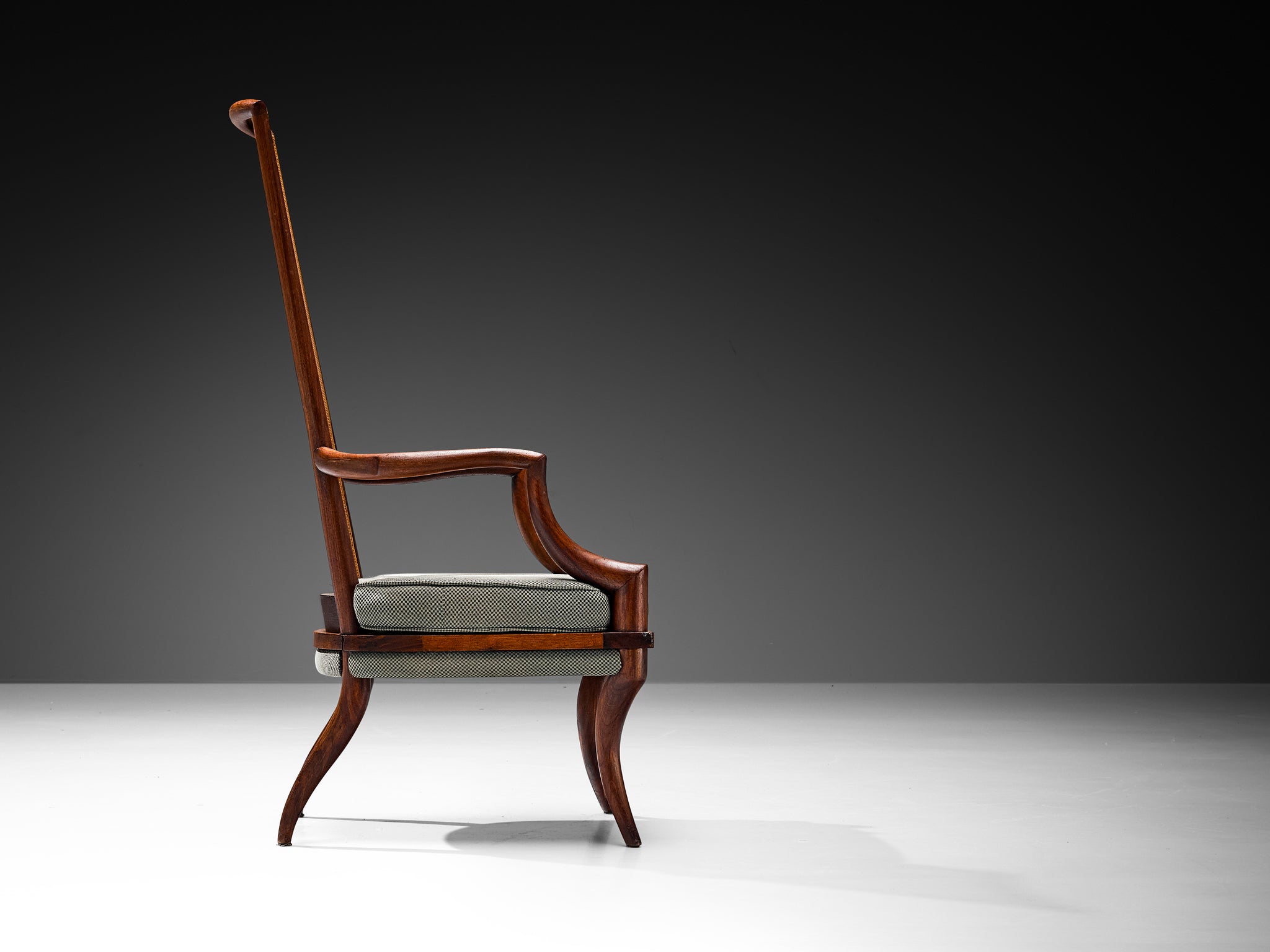 Douglas Brown for Grand Ledge Chair Company Reupholstered Chair in Cane Seating Morentz
