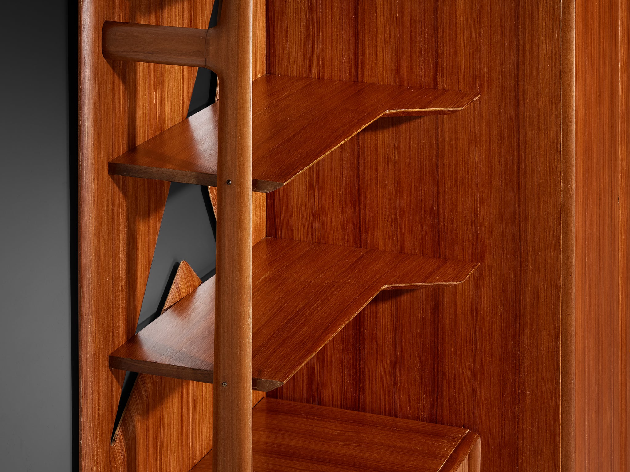 Large Versatile Italian Wall Unit in Teak Case pieces and storage cabinets Morentz