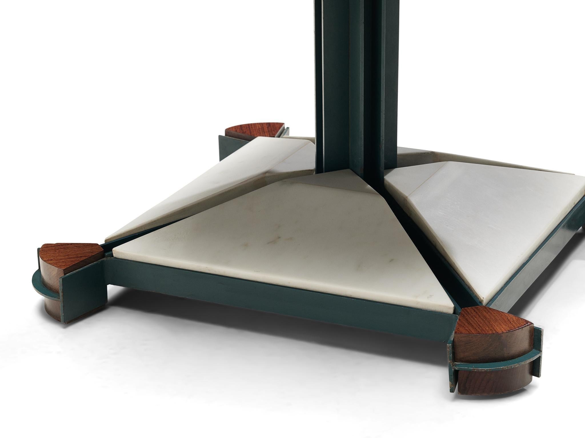 Italian Set of Six Armchairs in Marble and Red Leather seating Morentz