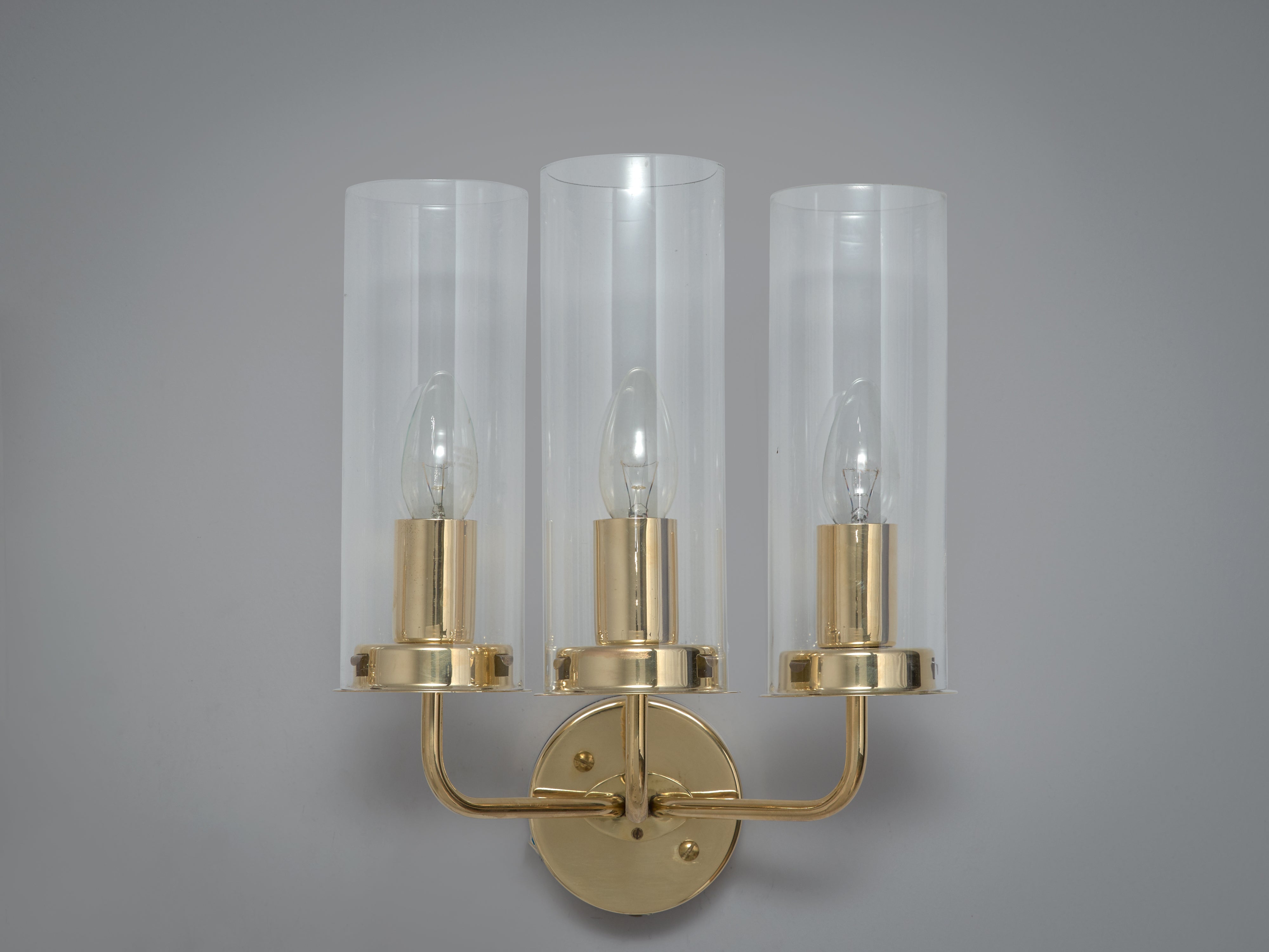 Hans-Agne Jakobsson 'Sonata' Wall Light in Glass and Brass lighting Morentz