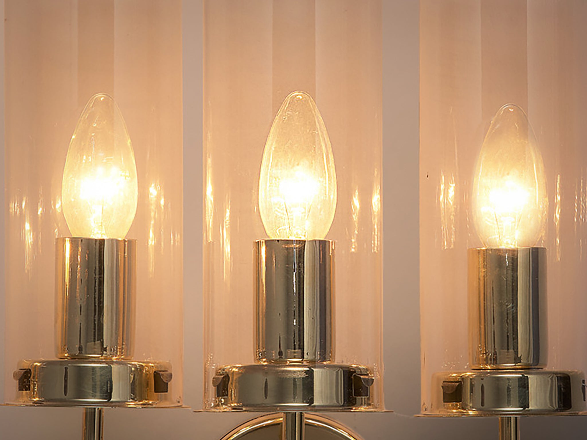 Hans-Agne Jakobsson 'Sonata' Wall Light in Glass and Brass Lighting Morentz