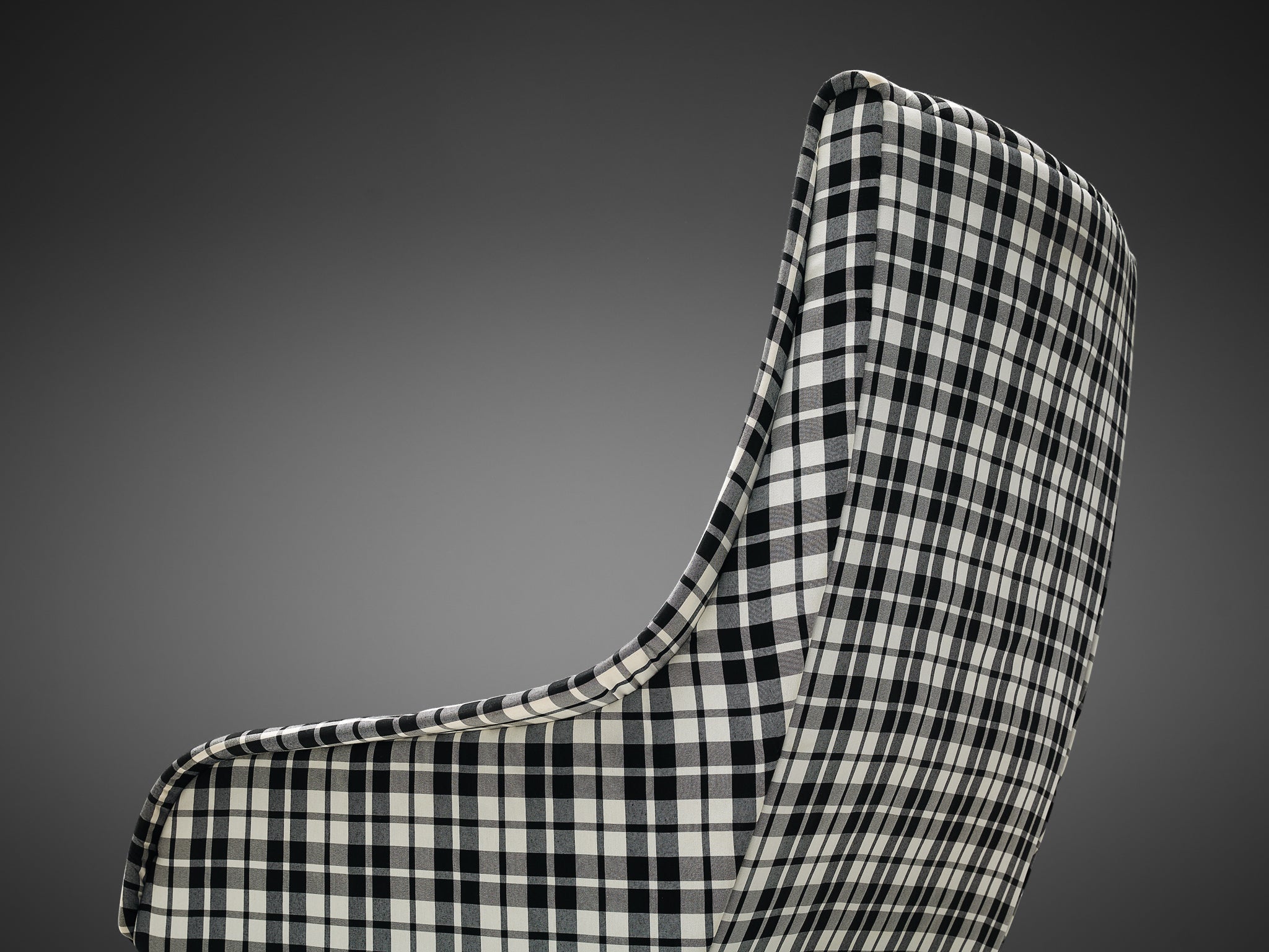 Danish Lounge Chair in Reupholstered Checkered Upholstery seating Morentz