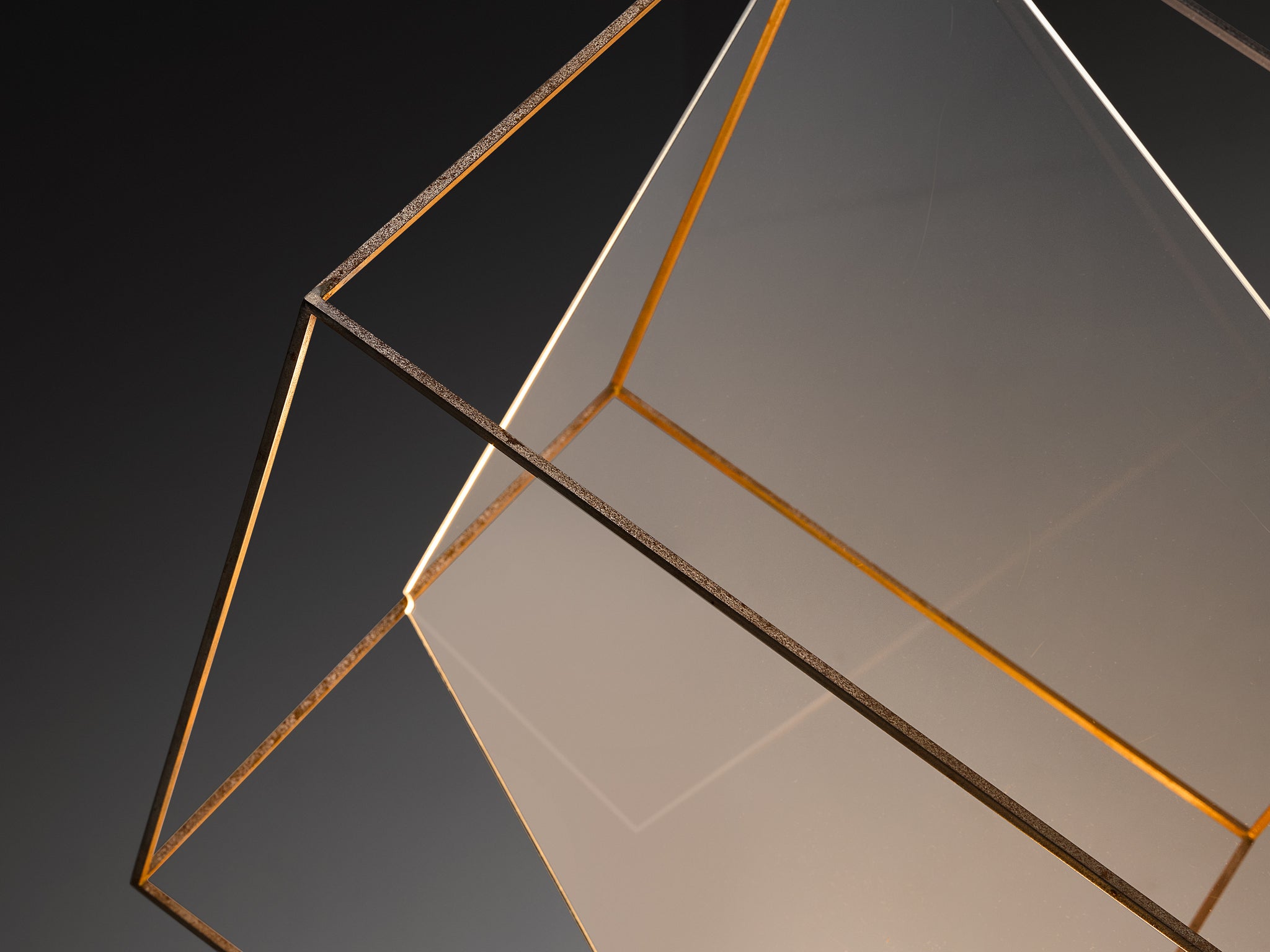 Claudio Salocchi for Lumenform Post-Modern 'Tulpa' Table Lamp with Geometric Cube Lighting Morentz