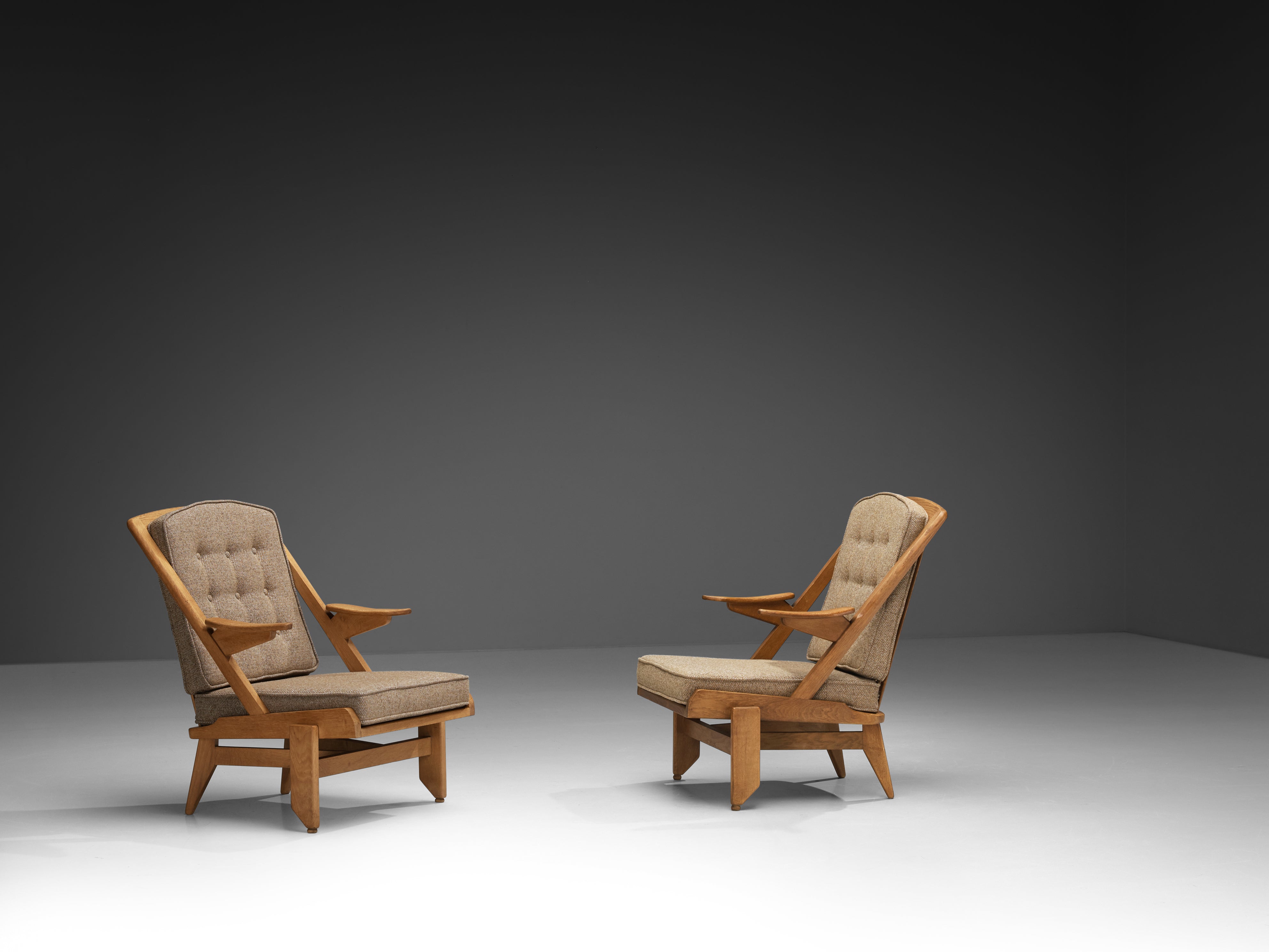 Guillerme & Chambron for Votre Maison Lounge Chair in Oak Seating Morentz