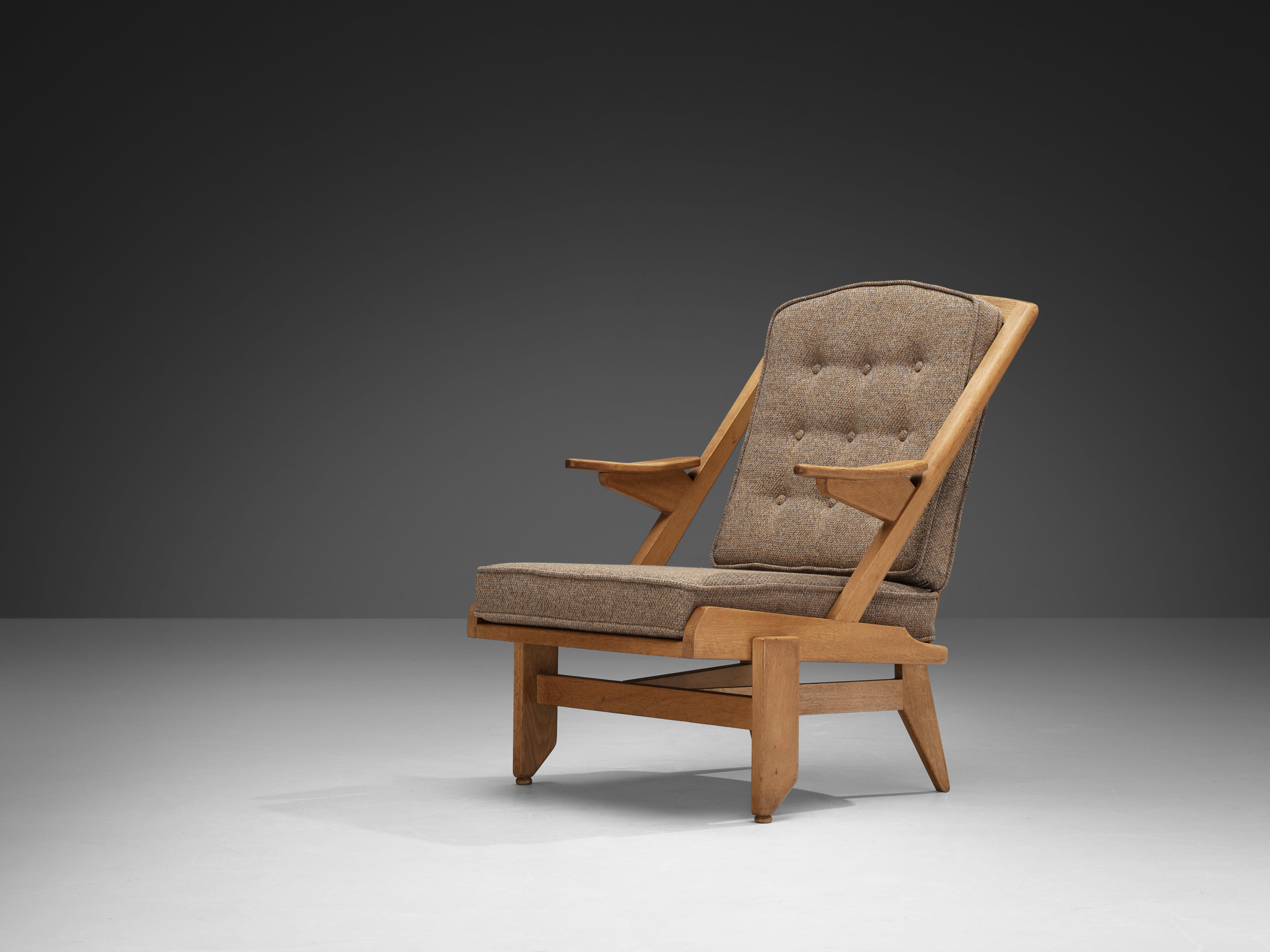 Guillerme & Chambron for Votre Maison Lounge Chair in Oak Seating Morentz