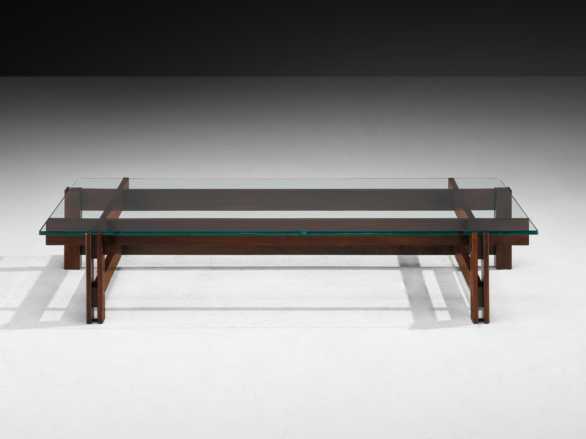 Ico Parisi for Cassina '751' Coffee Table in Dark Wood and Glass Tables Morentz