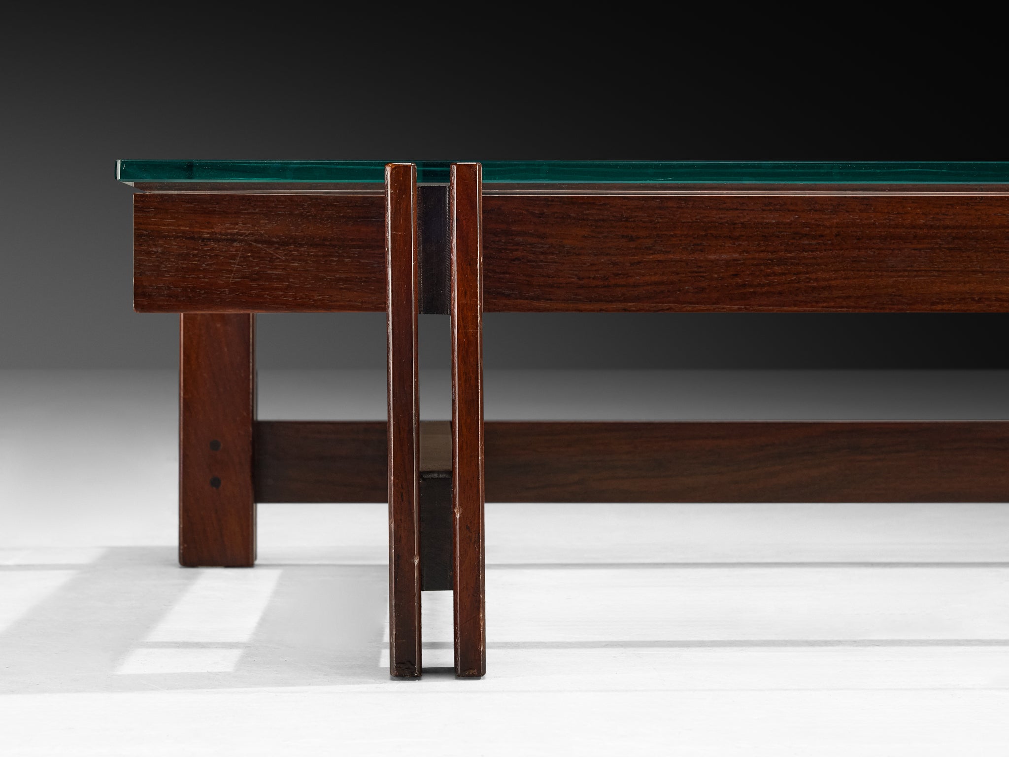 Ico Parisi for Cassina '751' Coffee Table in Dark Wood and Glass Tables Morentz