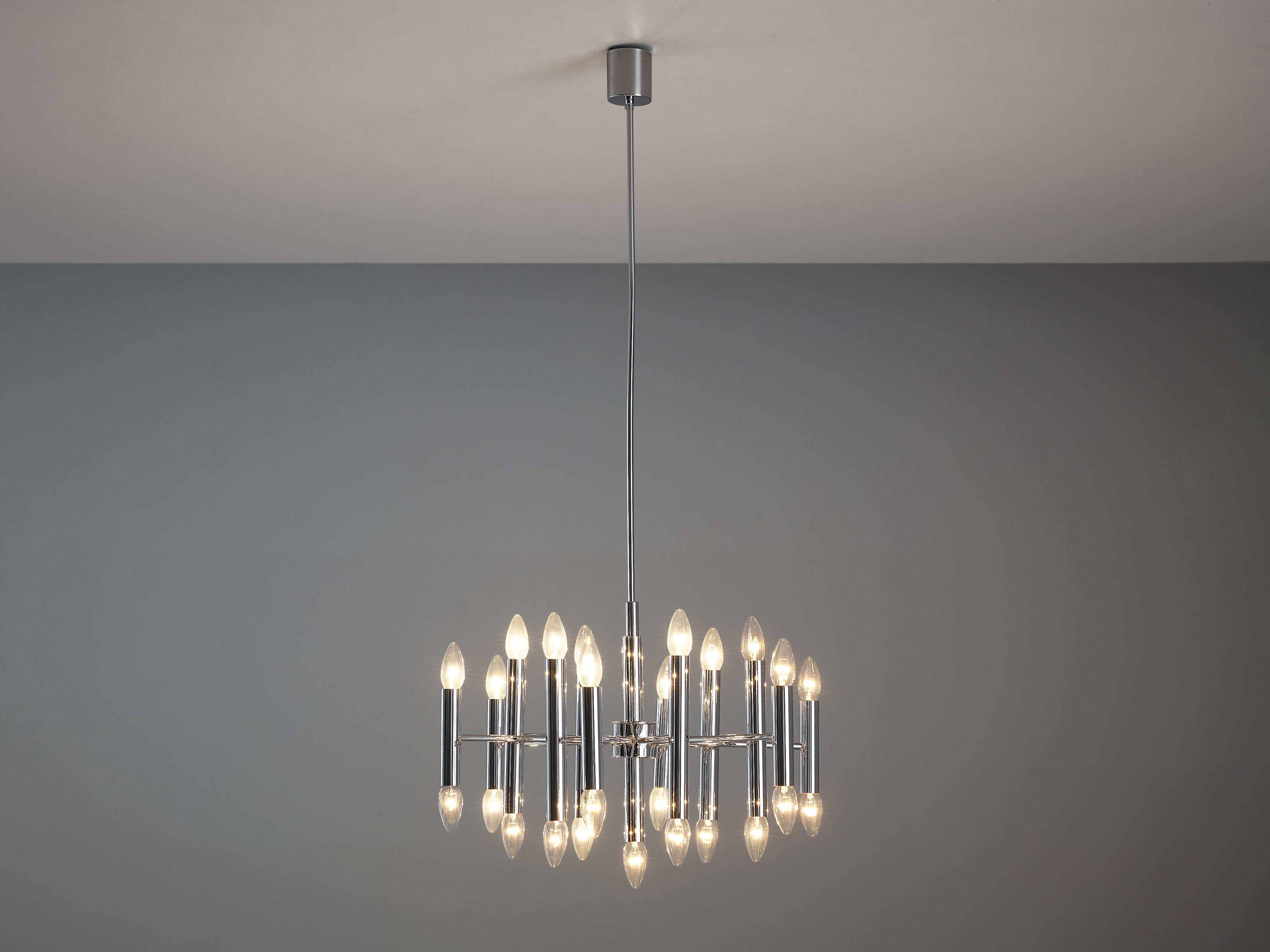 Elegant Chandelier in Chrome lighting Morentz