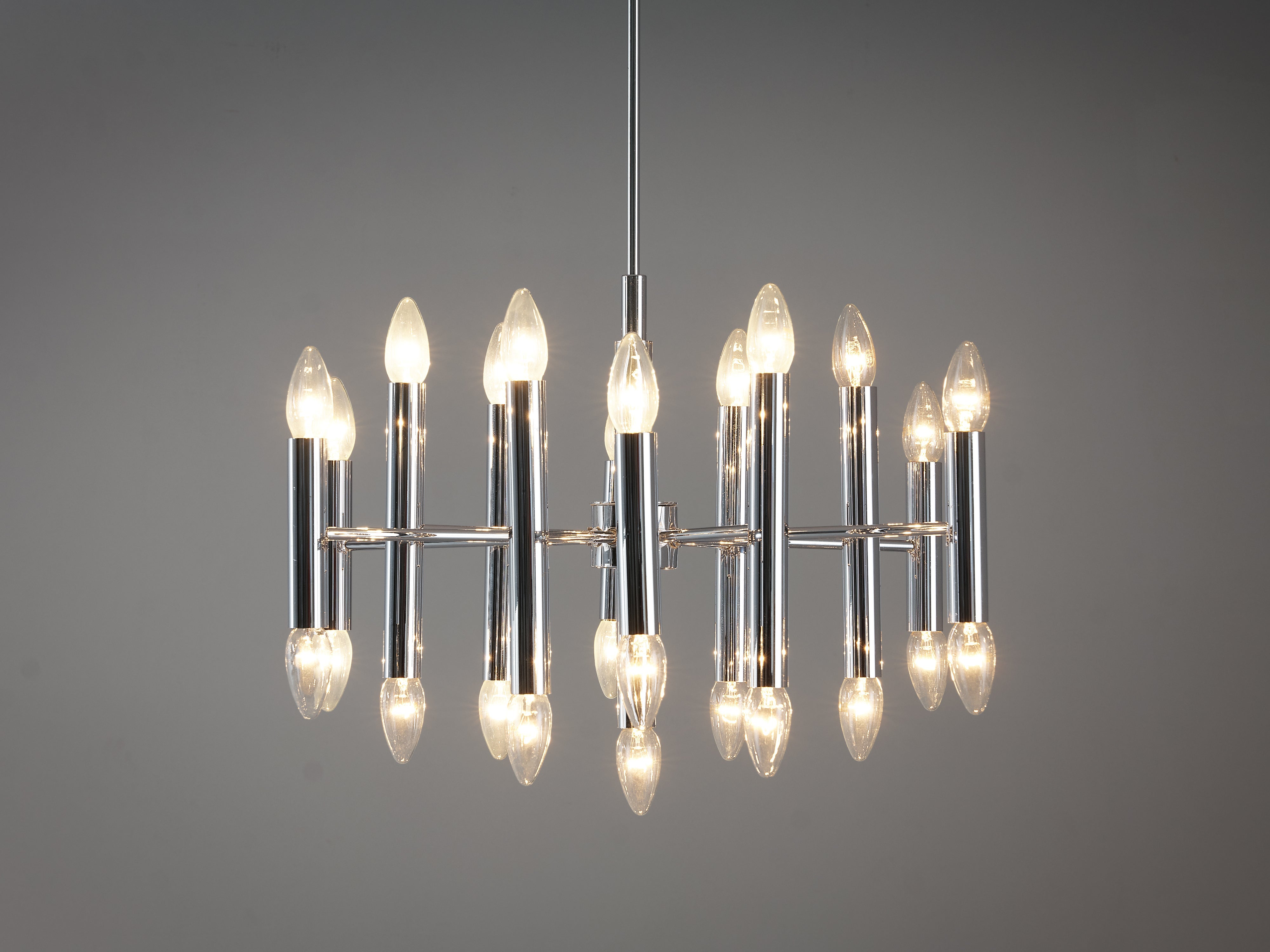 Elegant Chandelier in Chrome lighting Morentz