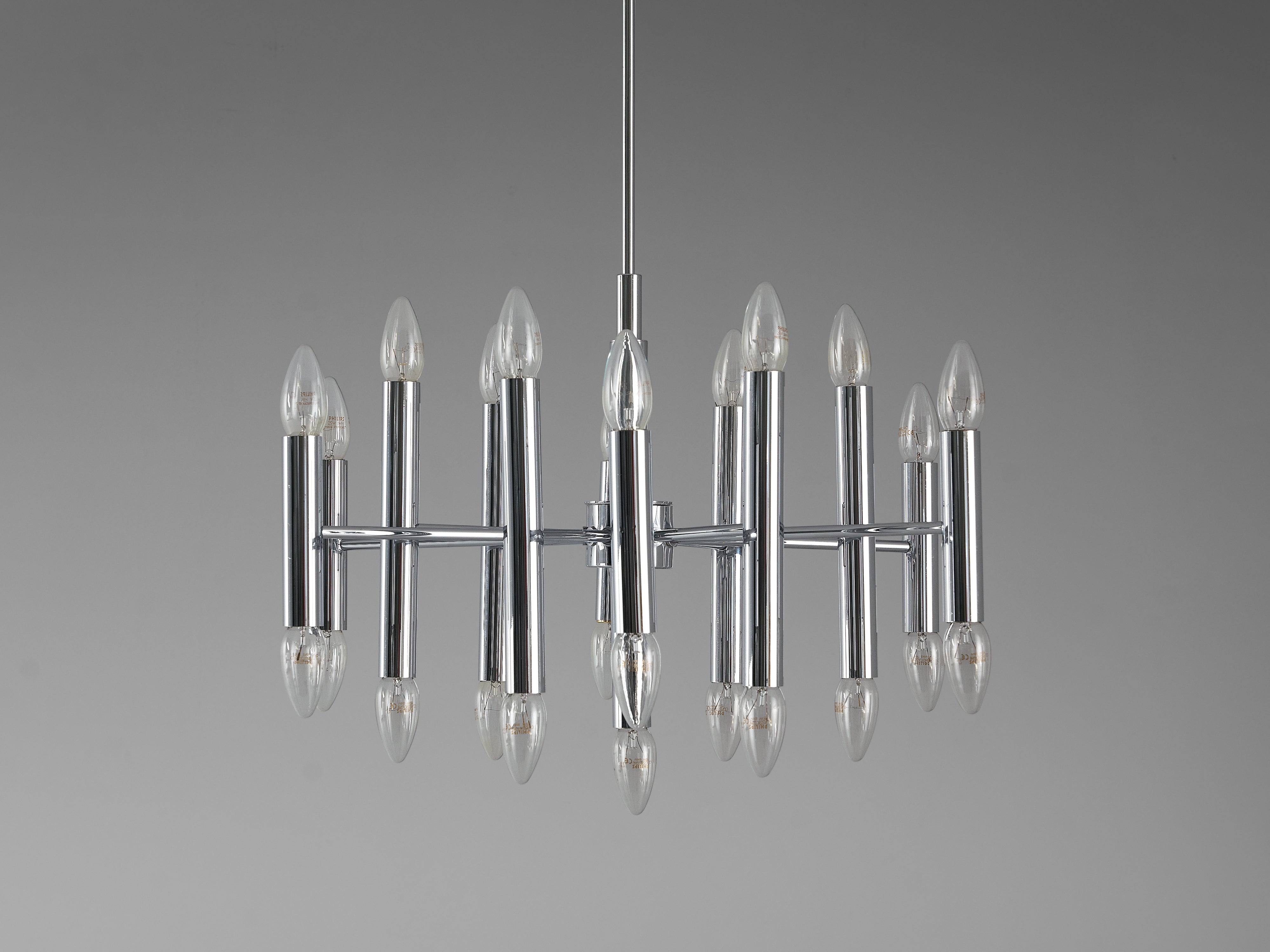 Elegant Chandelier in Chrome lighting Morentz