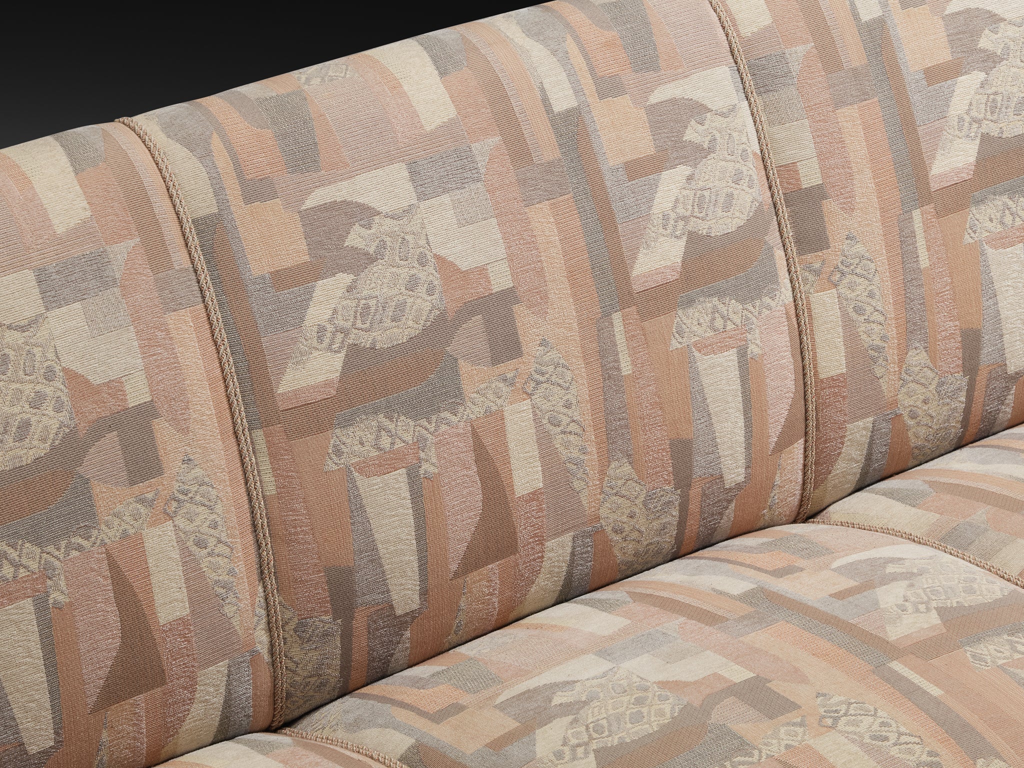 Frits Henningsen Three-Seat Sofa in Pastel Upholstery Seating Morentz