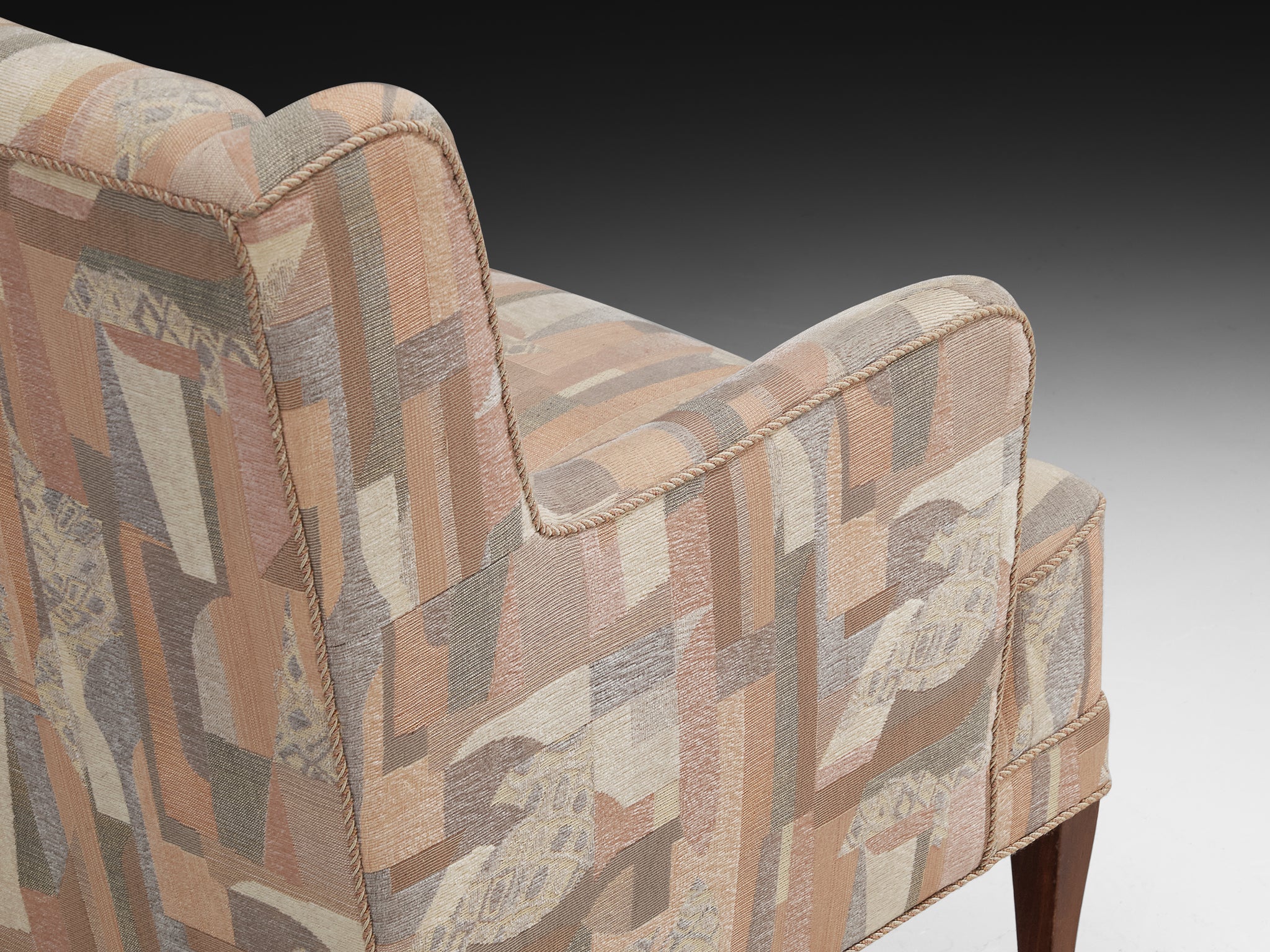 Frits Henningsen Three-Seat Sofa in Pastel Upholstery Seating Morentz