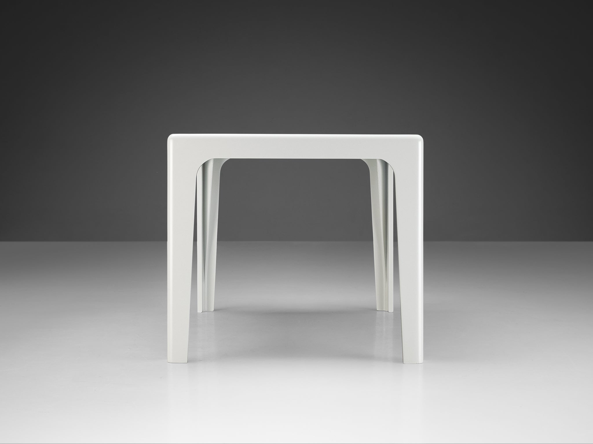 Horn Collection Post-Modern Dining Table White Polyurethane Plastic 1970s Tables Morentz