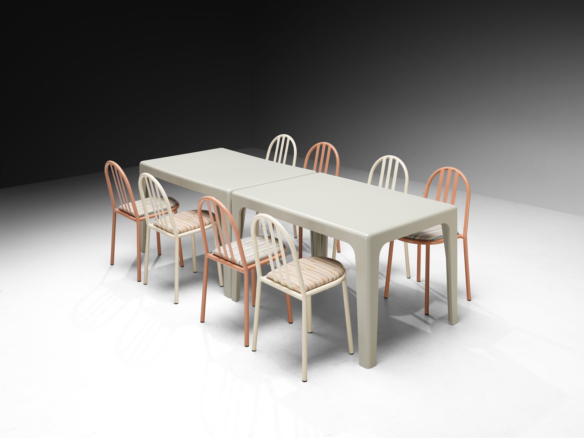 Dining or Patio Set with Horn Collection and Robert Mallet-Stevens Tables Morentz