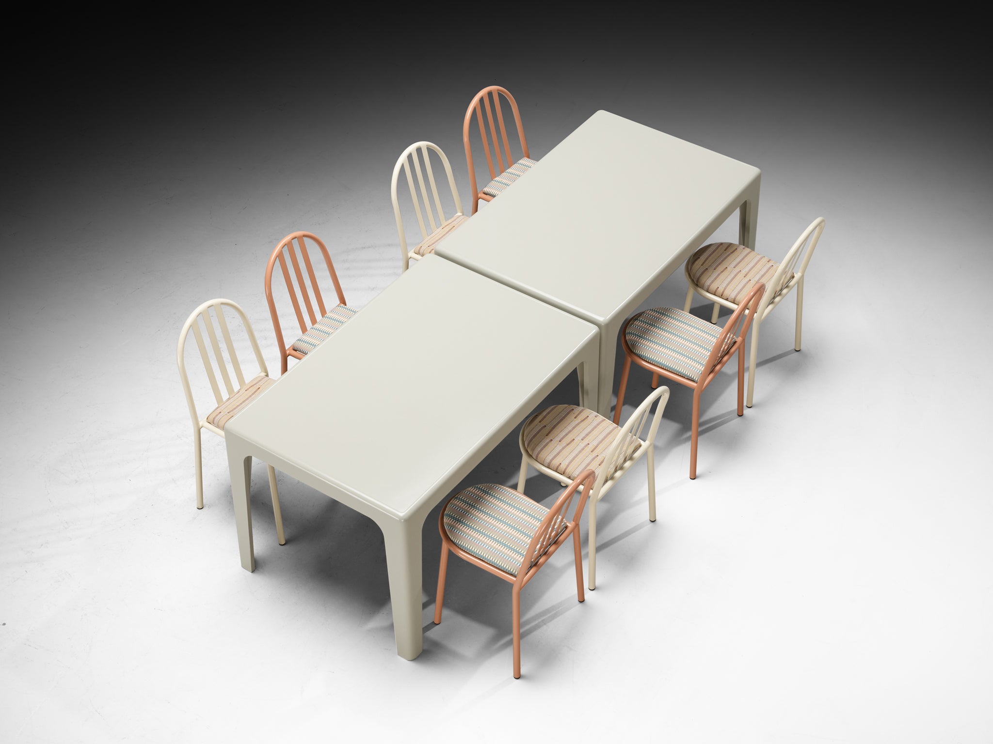 Dining or Patio Set with Horn Collection and Robert Mallet-Stevens Tables Morentz