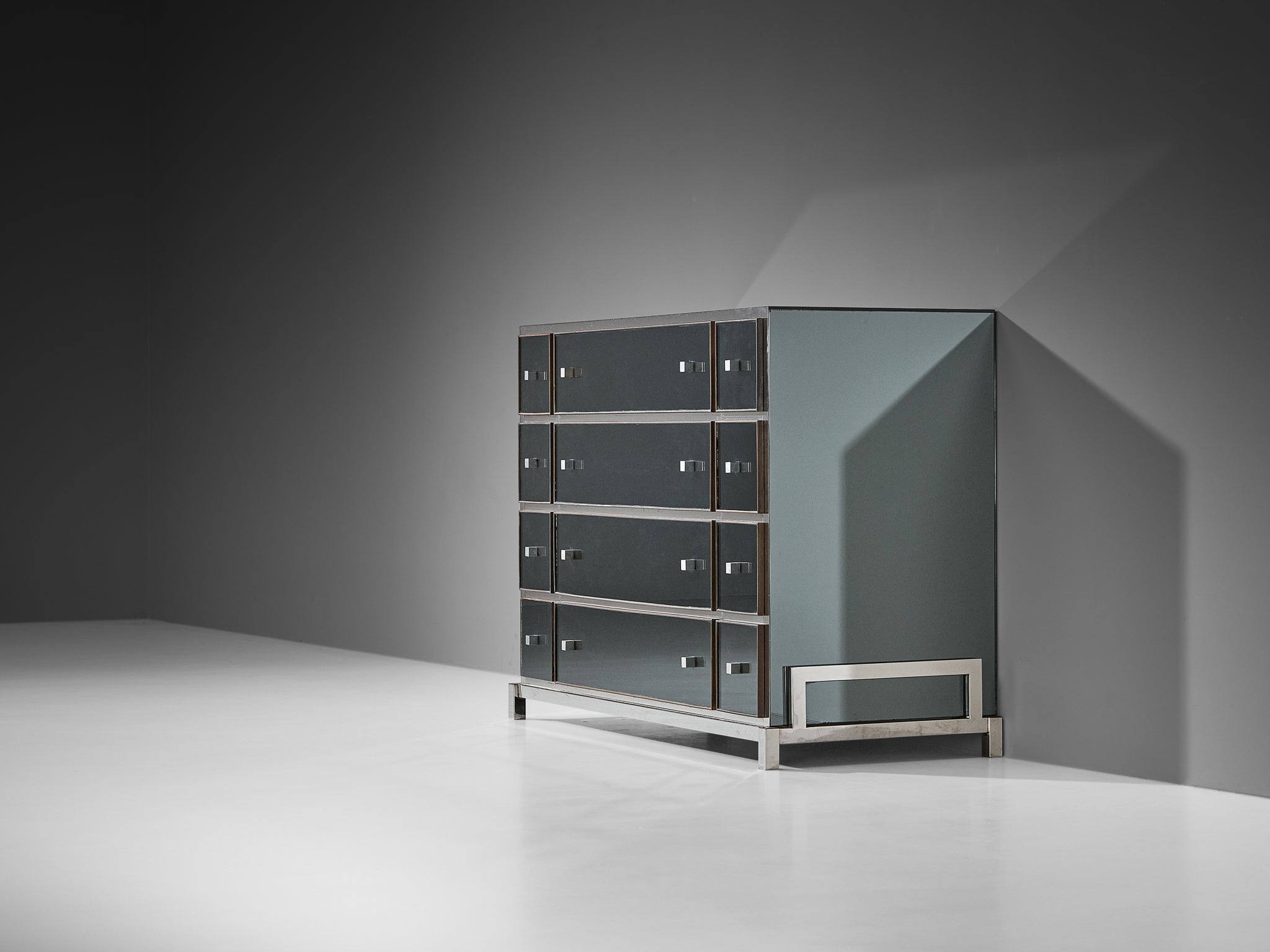 Michel Pigneres Mirrored Chest of Drawers Case pieces and storage cabinets Morentz