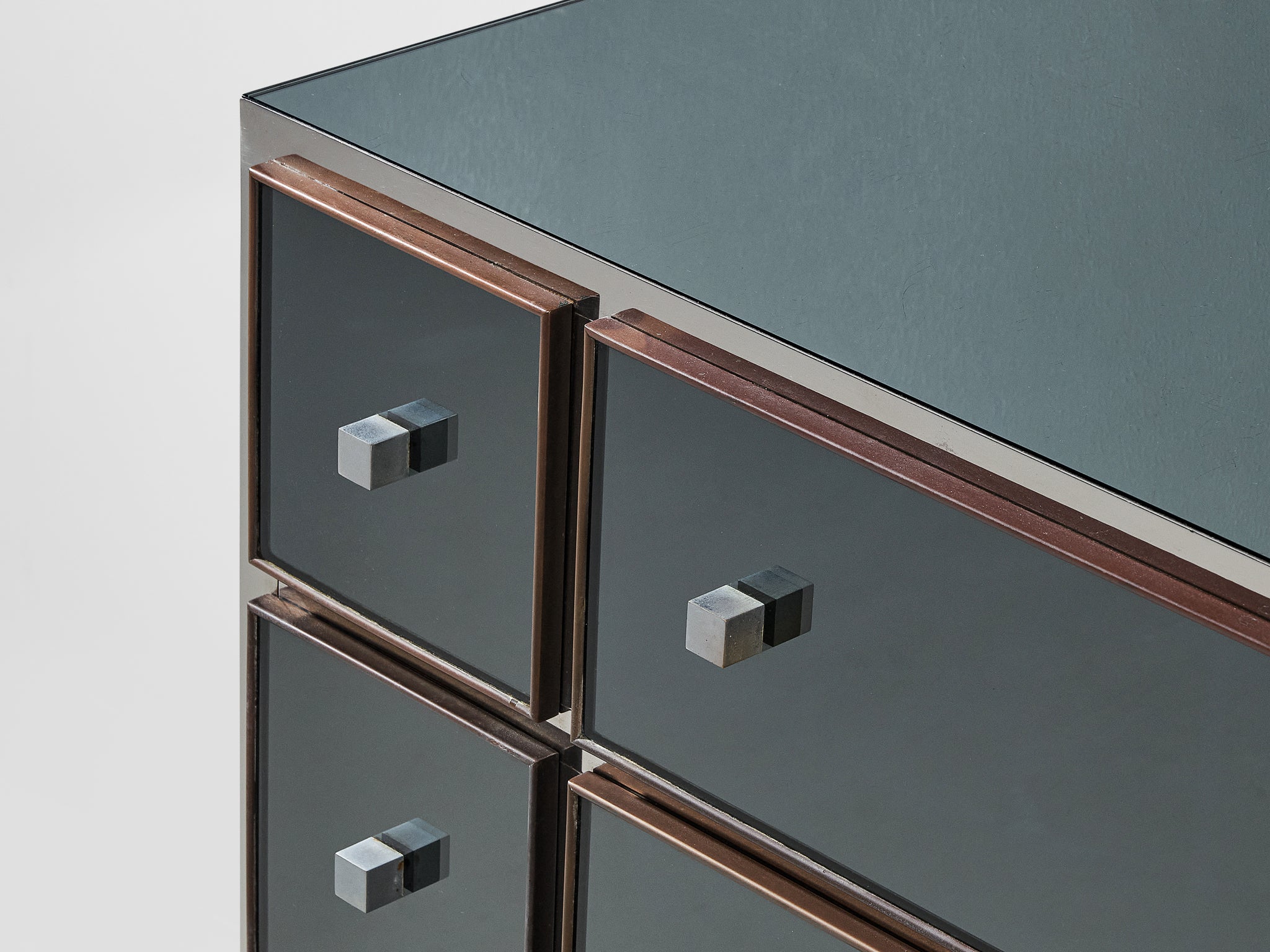 Michel Pigneres Mirrored Chest of Drawers Case pieces and storage cabinets Morentz