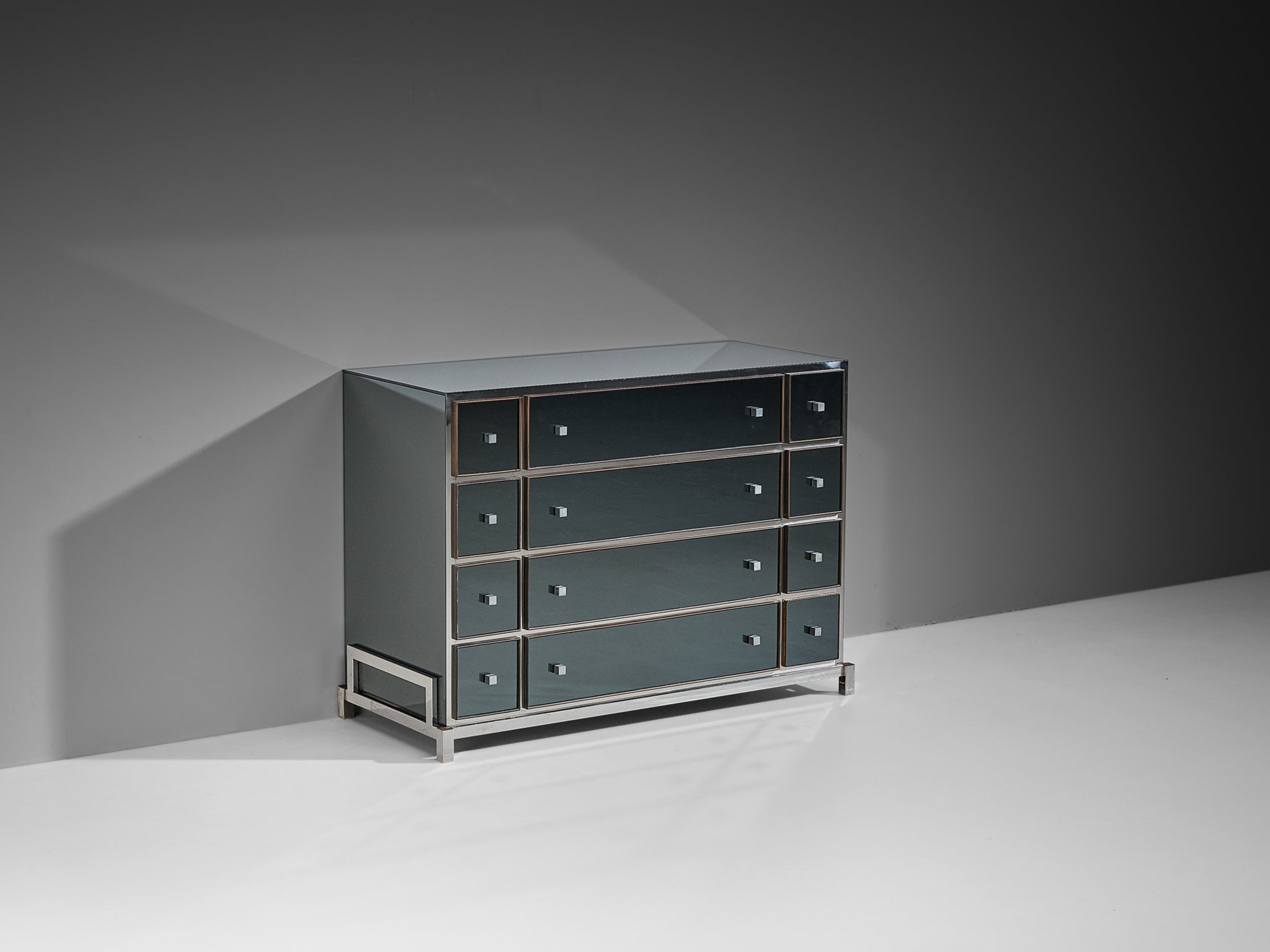 Michel Pigneres Mirrored Chest of Drawers Case pieces and storage cabinets Morentz