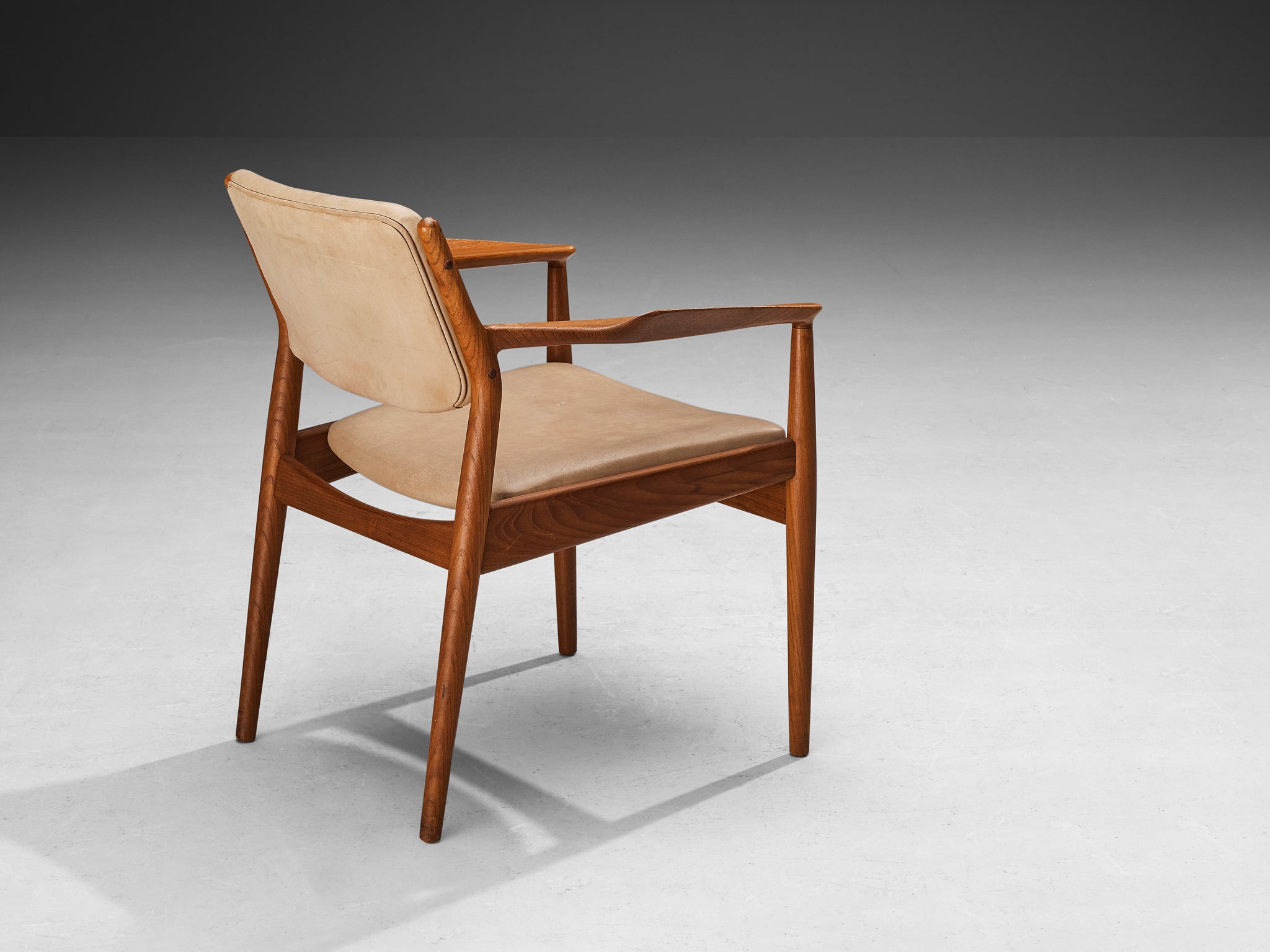 Arne Vodder for Sibast Armchairs in Teak and Beige Upholstery Seating Morentz