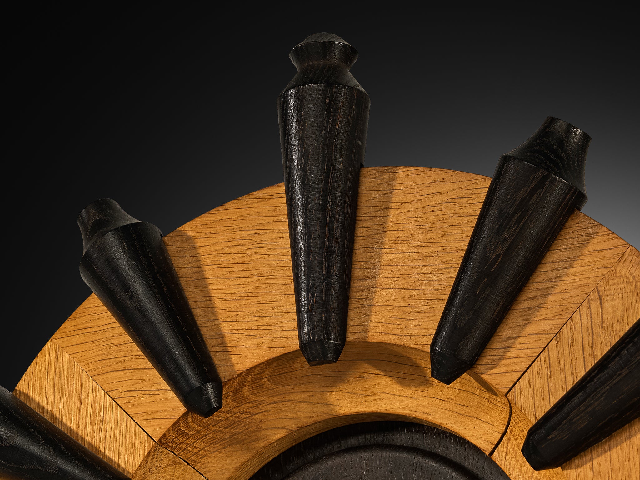 Guillerme & Chambron Longcase Clock in Oak with Brass Accents Decorative objects Morentz