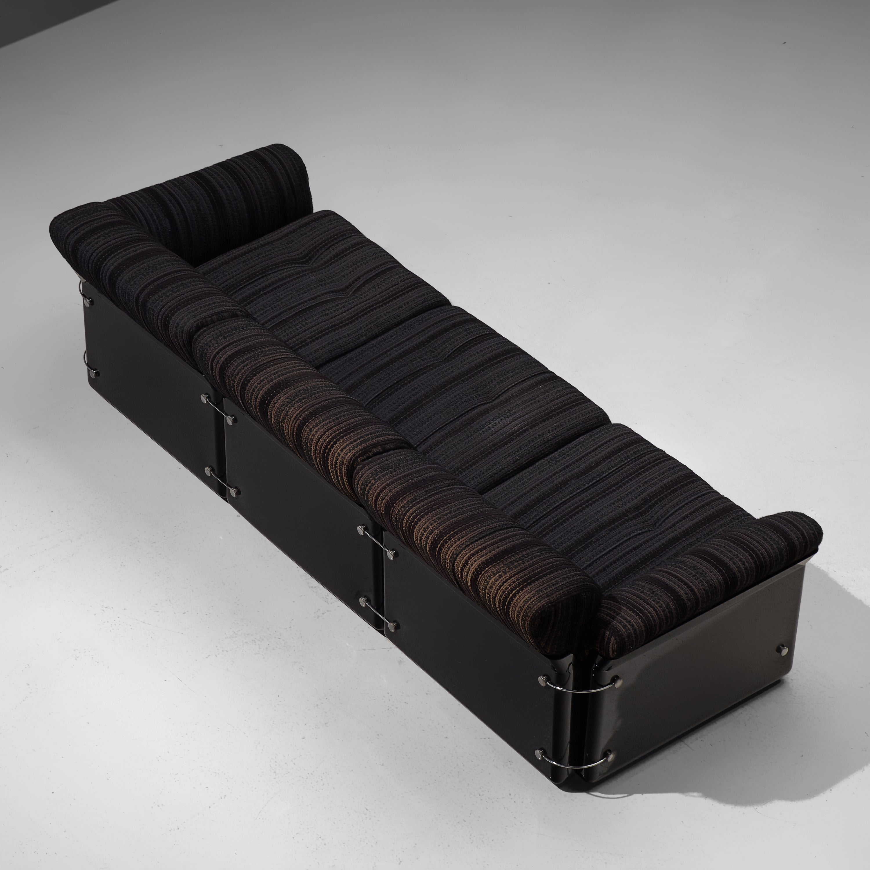 Vittorio Introini for Saporiti 'Larissa' Sofa in Purple Black Upholste