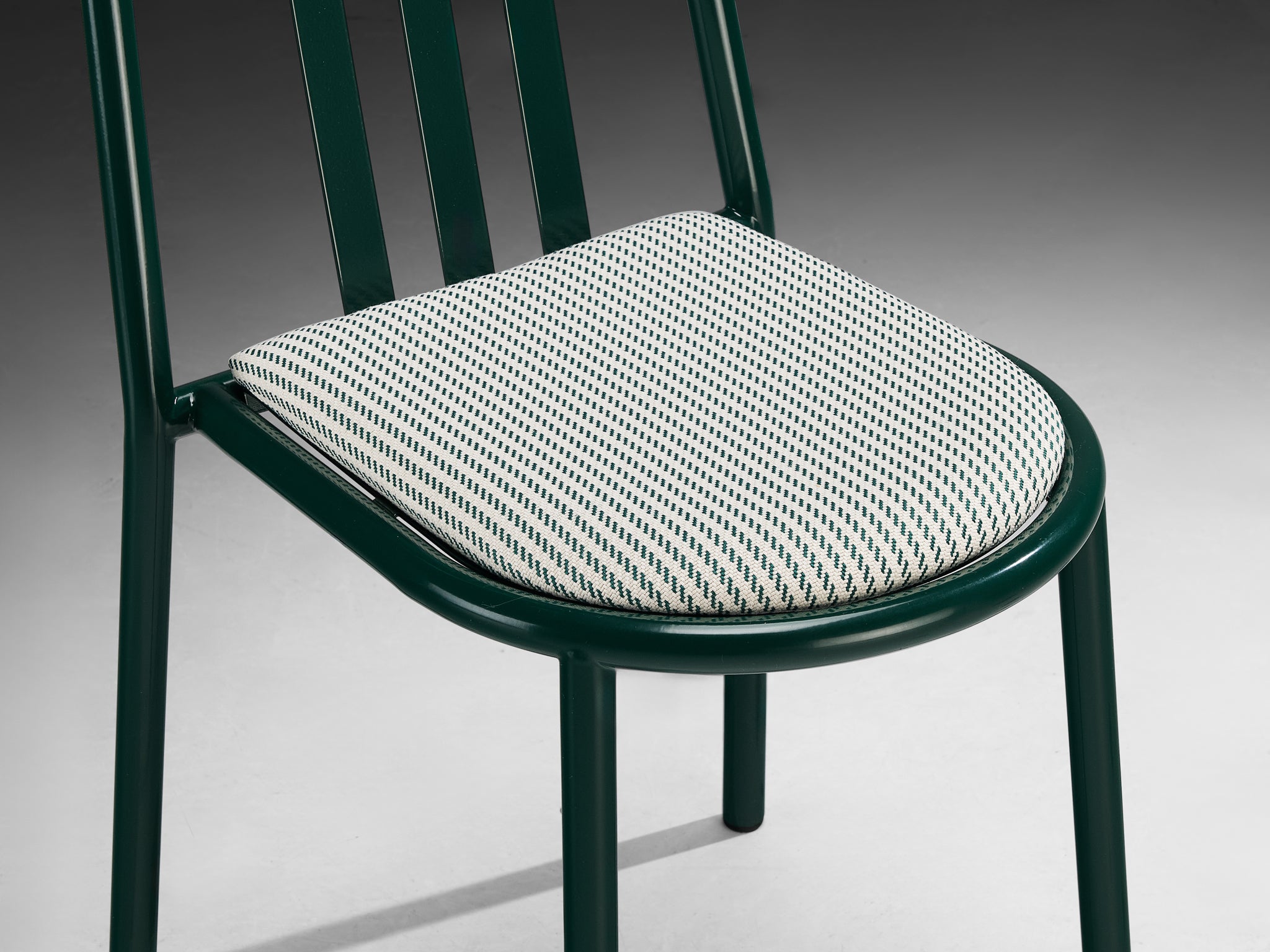 Set of Forest Green Tubular Steel Chairs by Robert Mallet-Stevens Seating Morentz