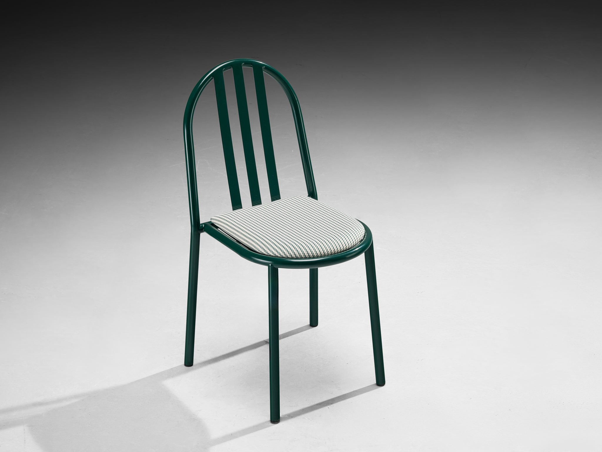 Pair of Forest Green Tubular Steel Chairs by Robert Mallet-Stevens Seating Morentz