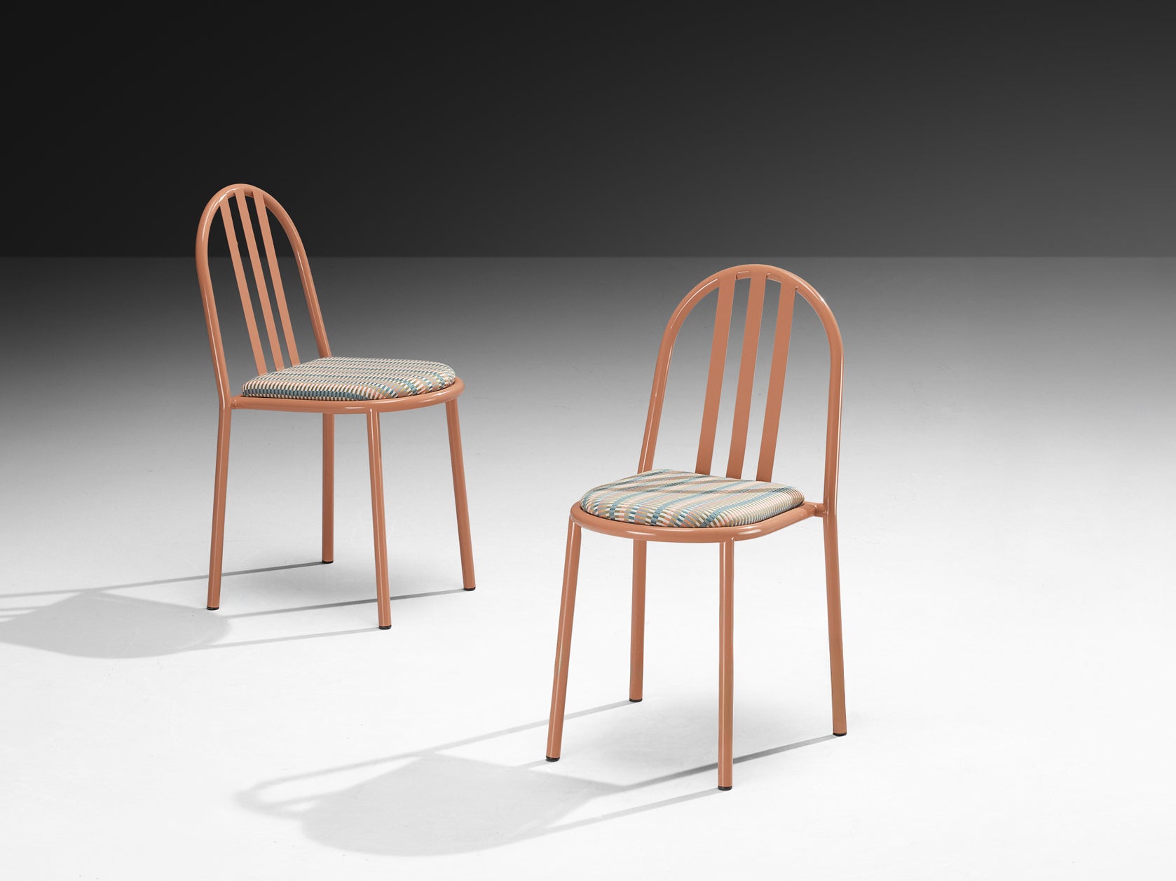 Pink Tubular Steel Chairs by Robert Mallet-Stevens Seating Morentz