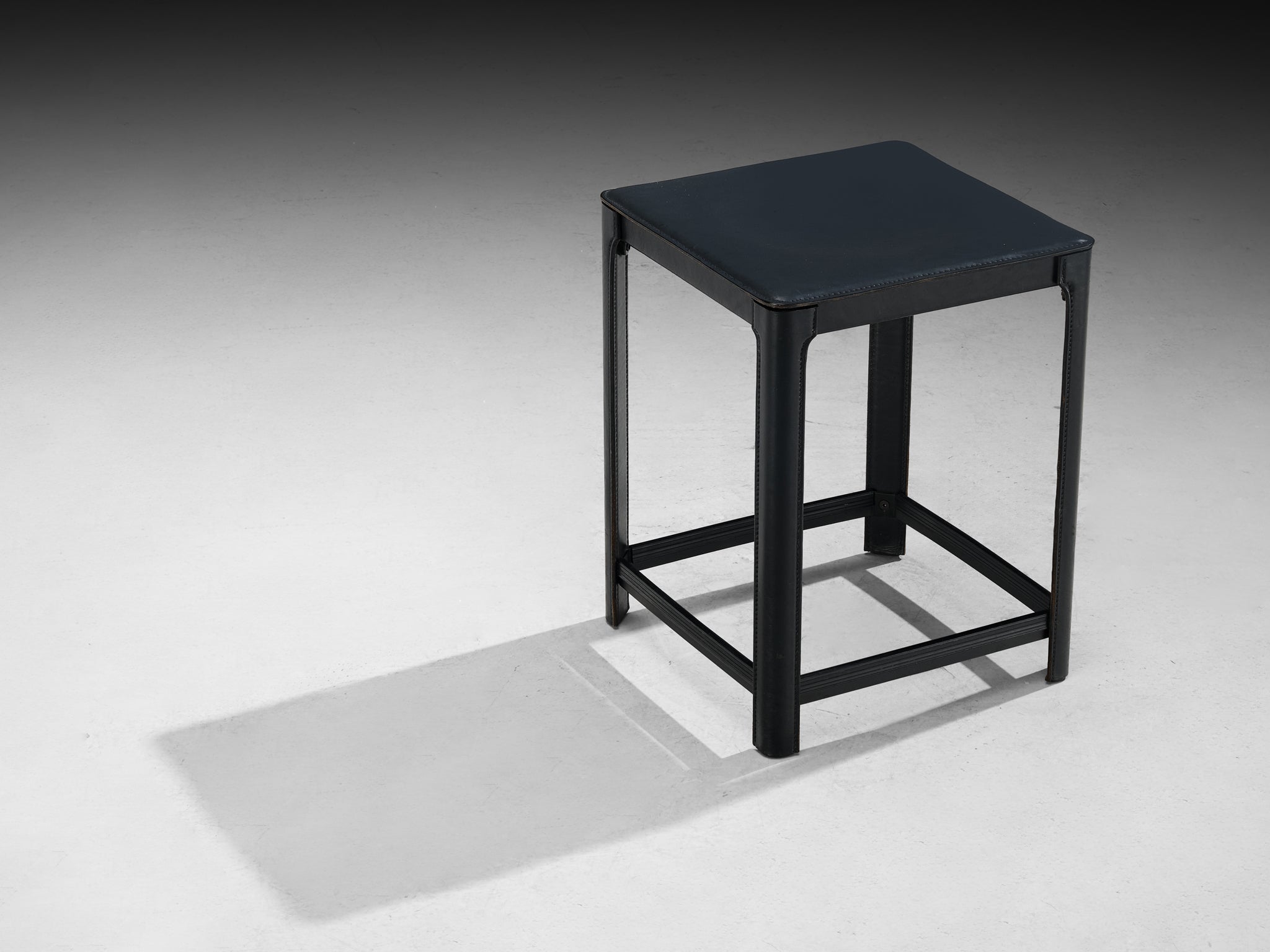 Matteo Grassi Bar Stools in Grey Leather Seating Morentz