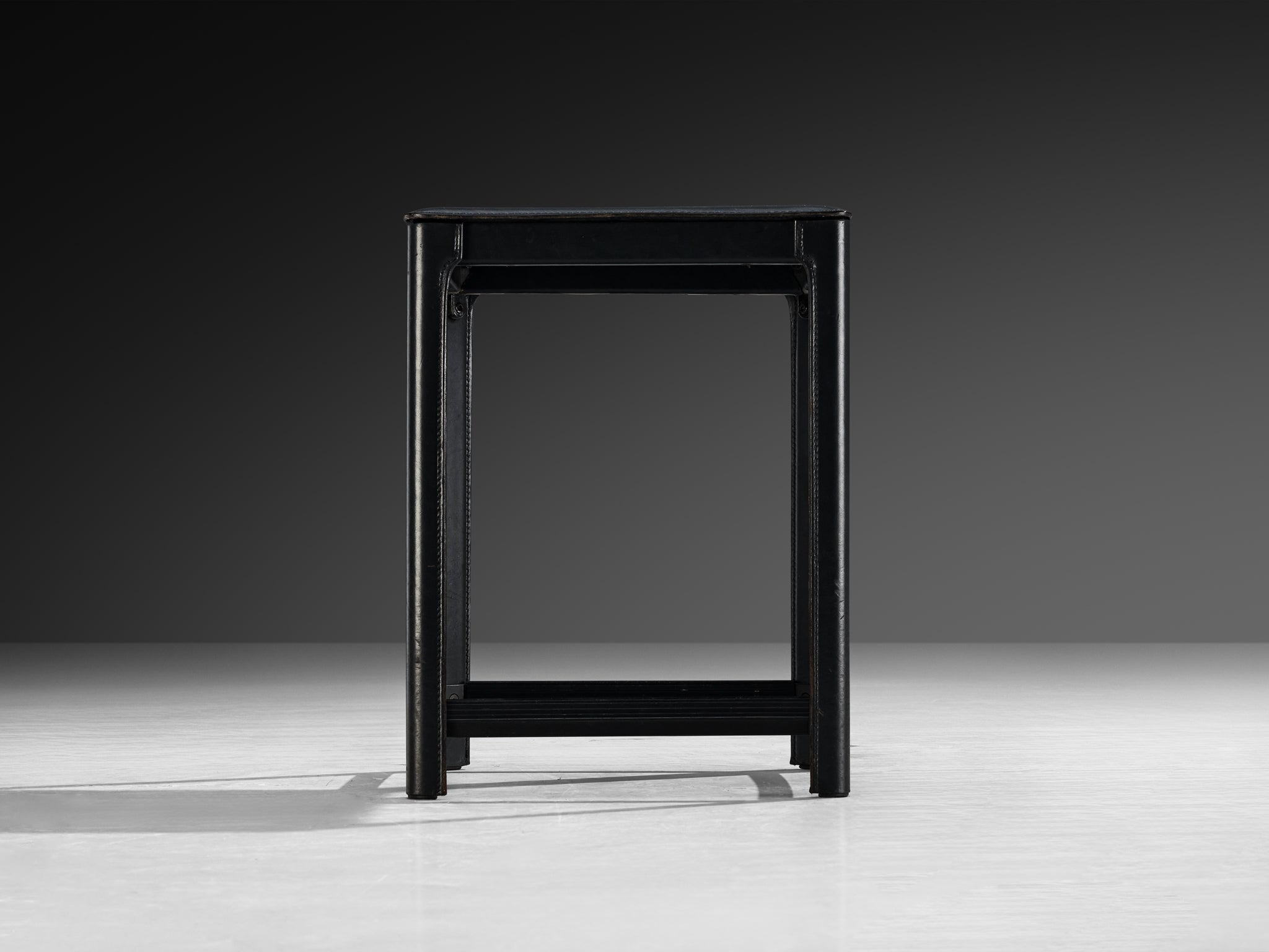 Matteo Grassi Bar Stools in Grey Leather Seating Morentz