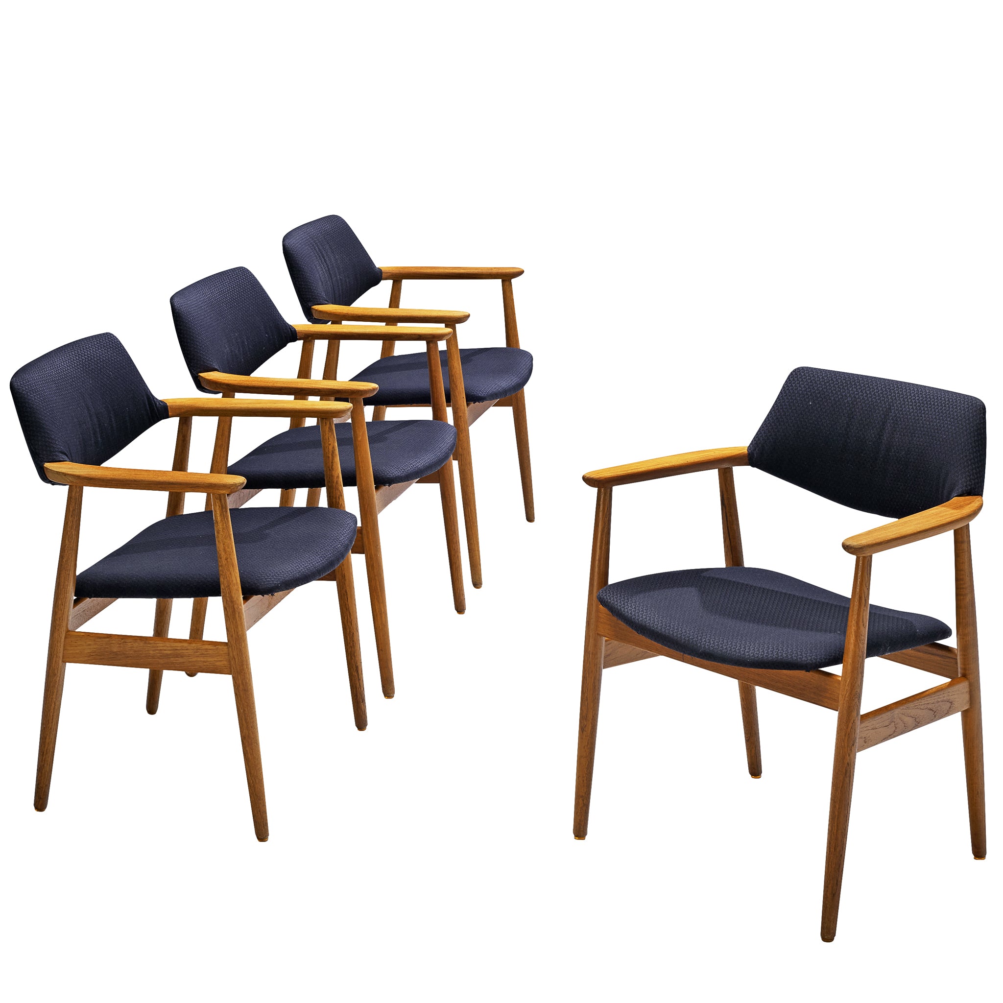 Erik Kirkegaard Set of Four Armchairs in Teak Seating Morentz