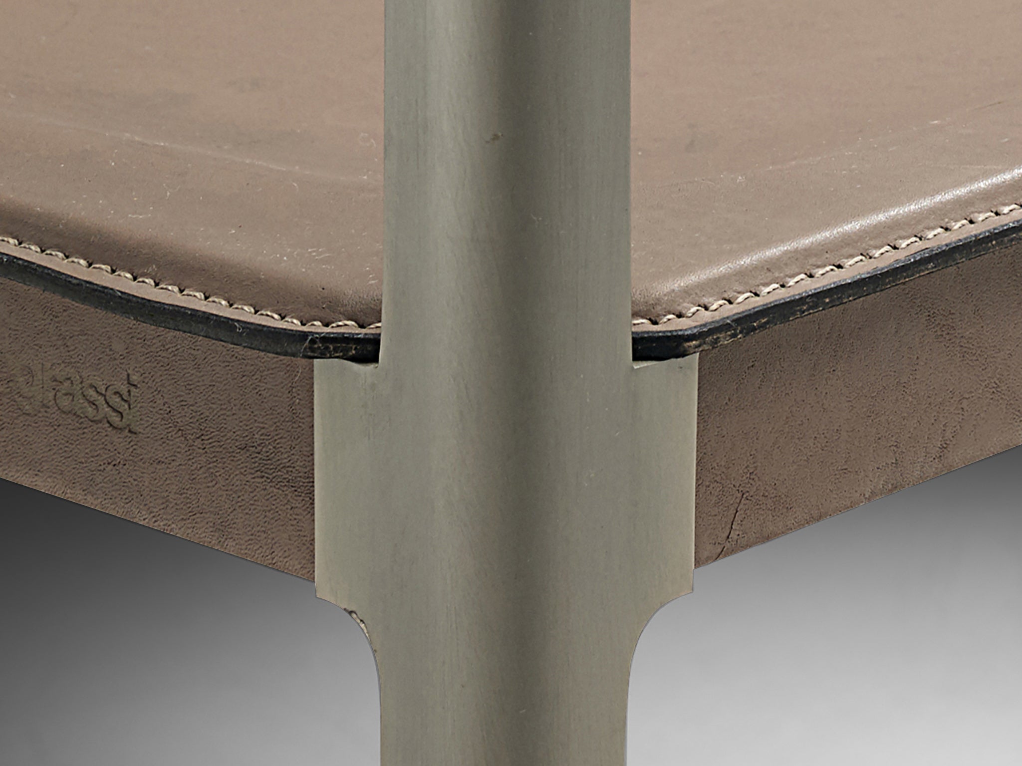Matteo Grassi Dining Chairs in Leather and Steel